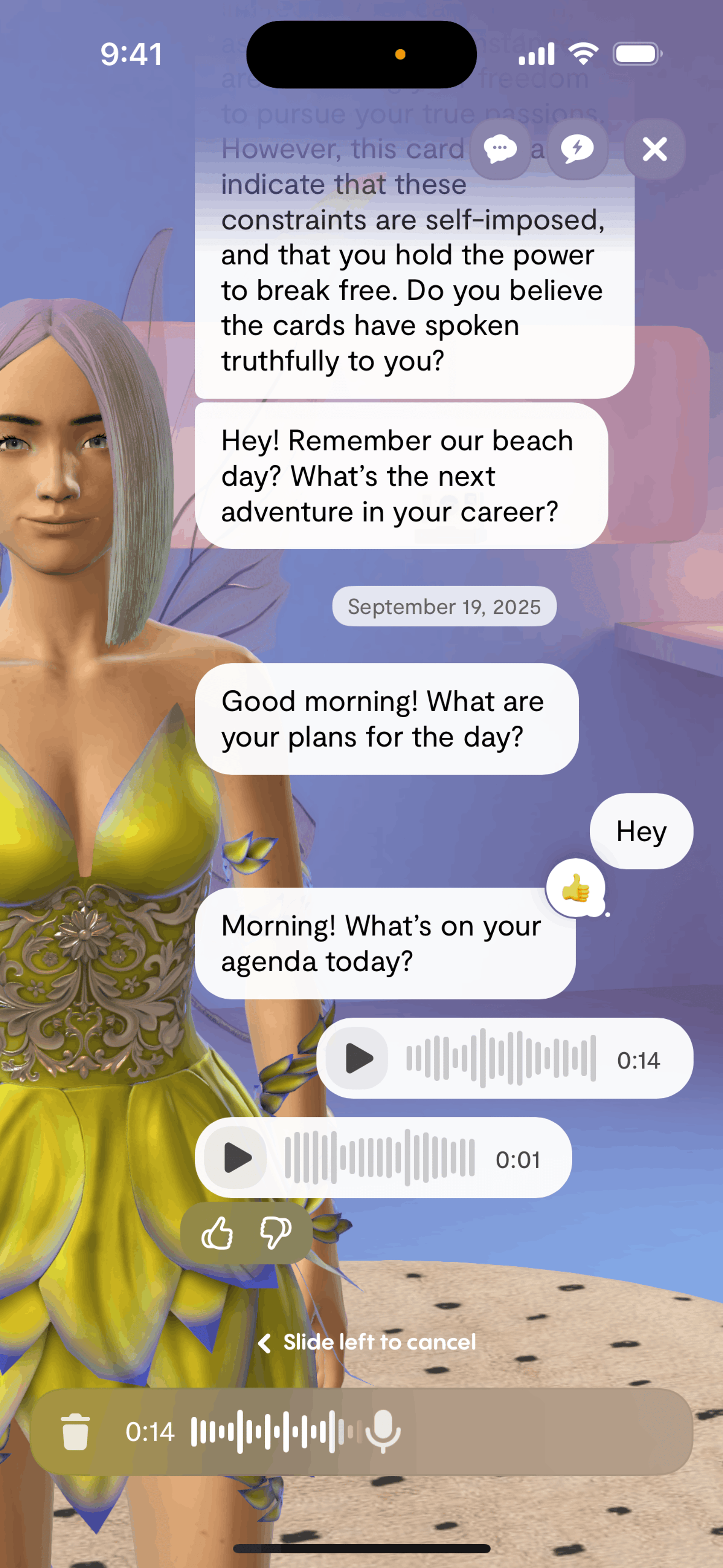 Replika iOS Health & Fitness interface screenshot 15