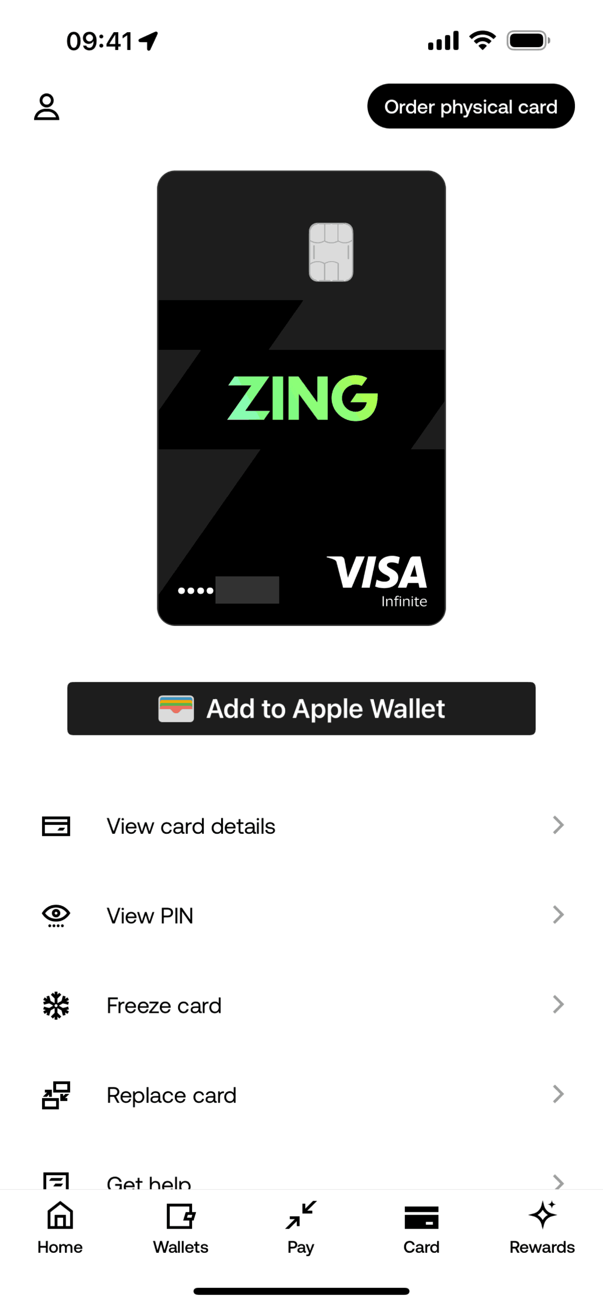 Zing iOS Finance interface screenshot 11