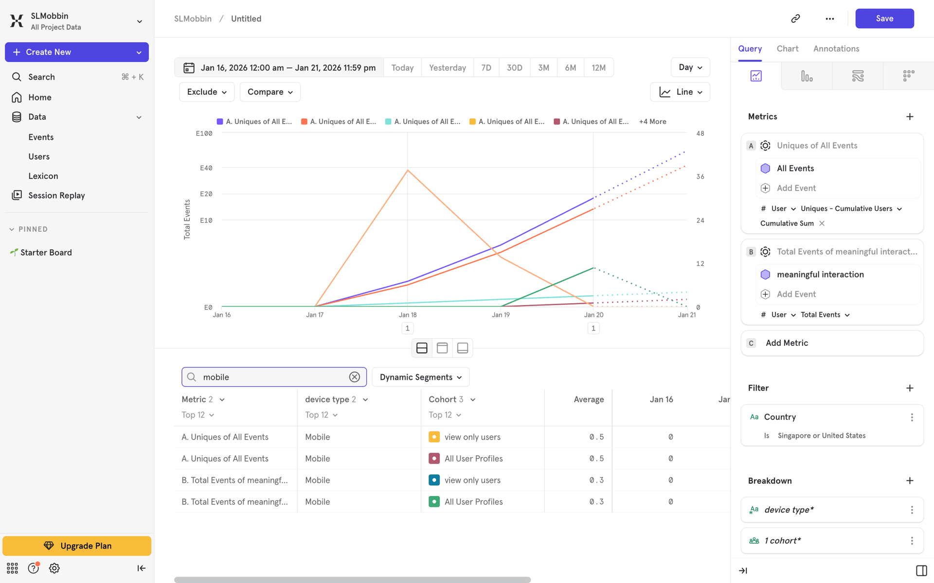 Mixpanel Web Business interface screenshot 19