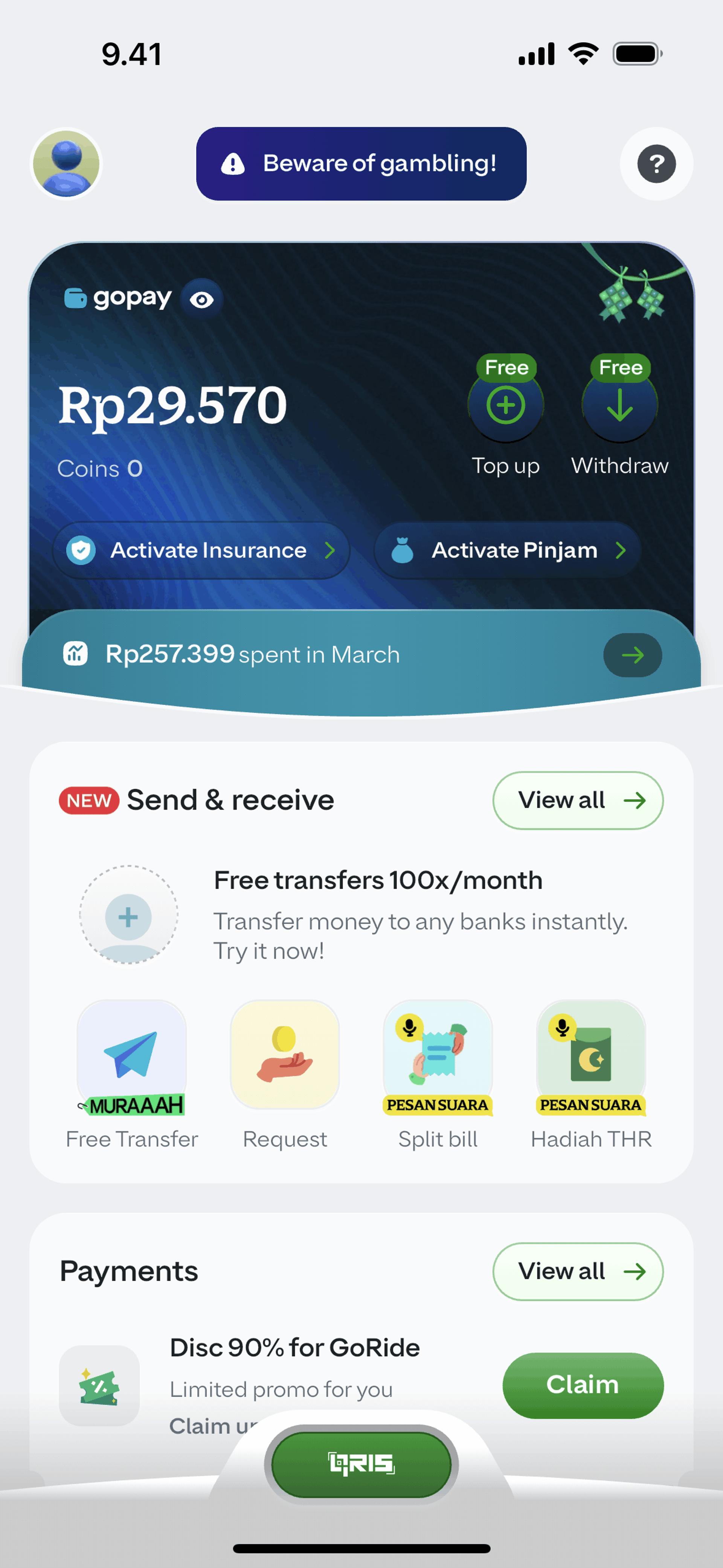 GoPay iOS Finance interface screenshot 20