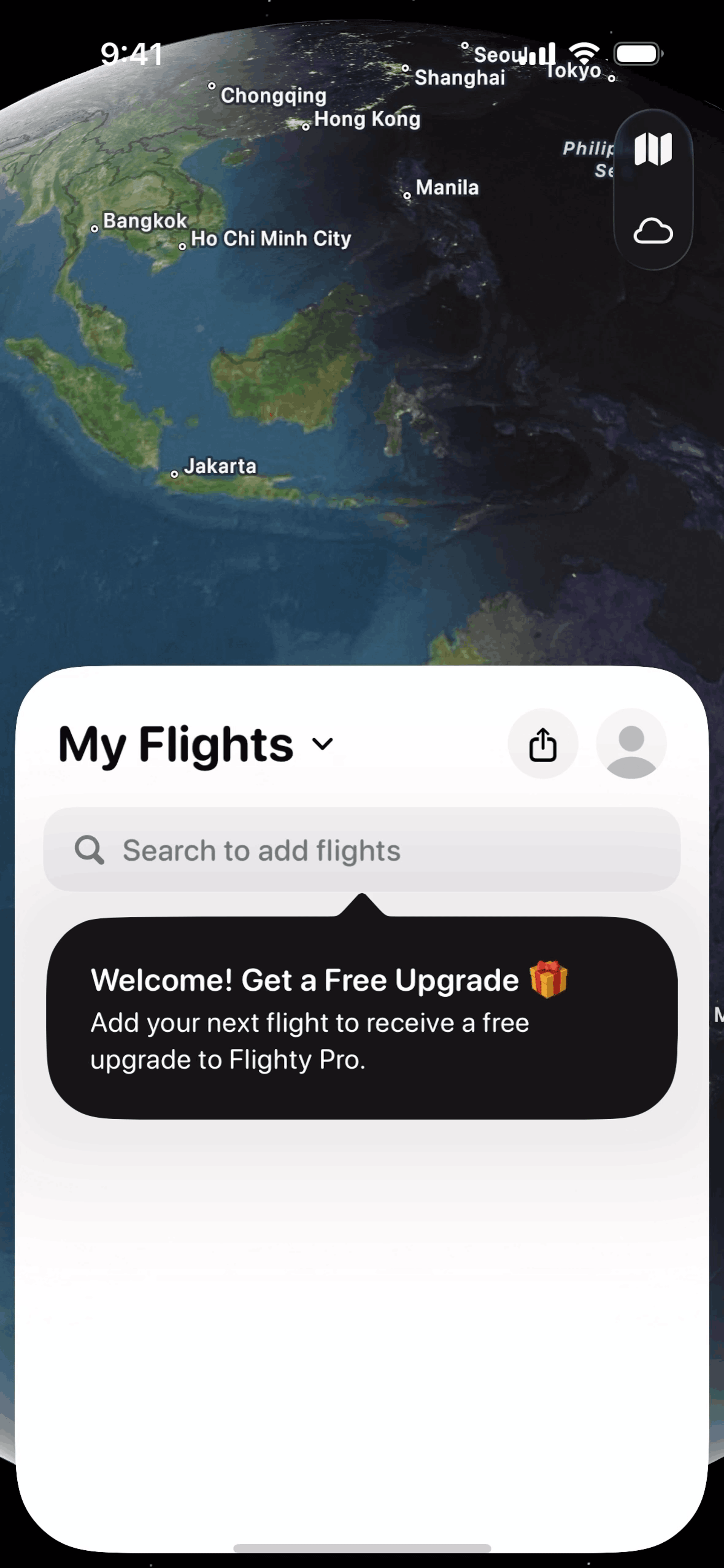 Flighty iOS Travel & Transportation interface screenshot 2