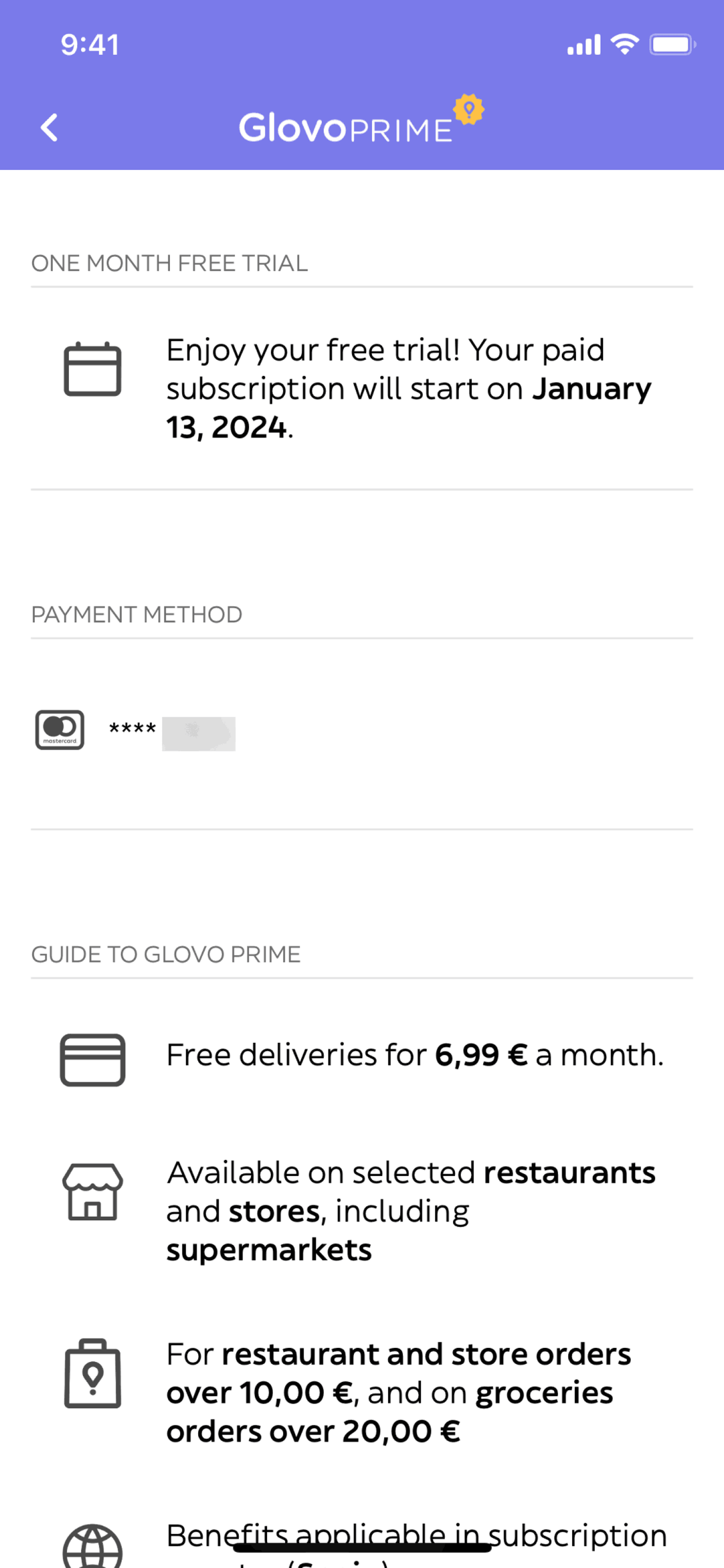 Glovo iOS Lifestyle interface screenshot 24