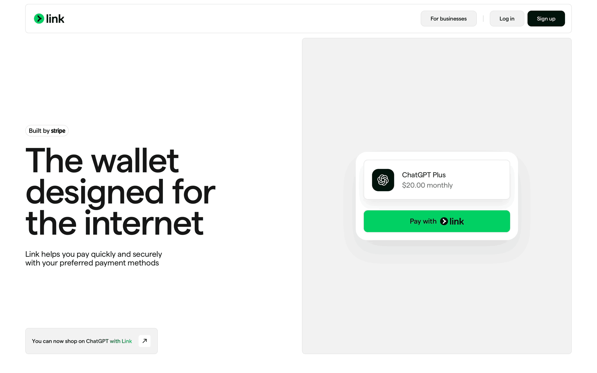 Link Web Finance interface screenshot 1