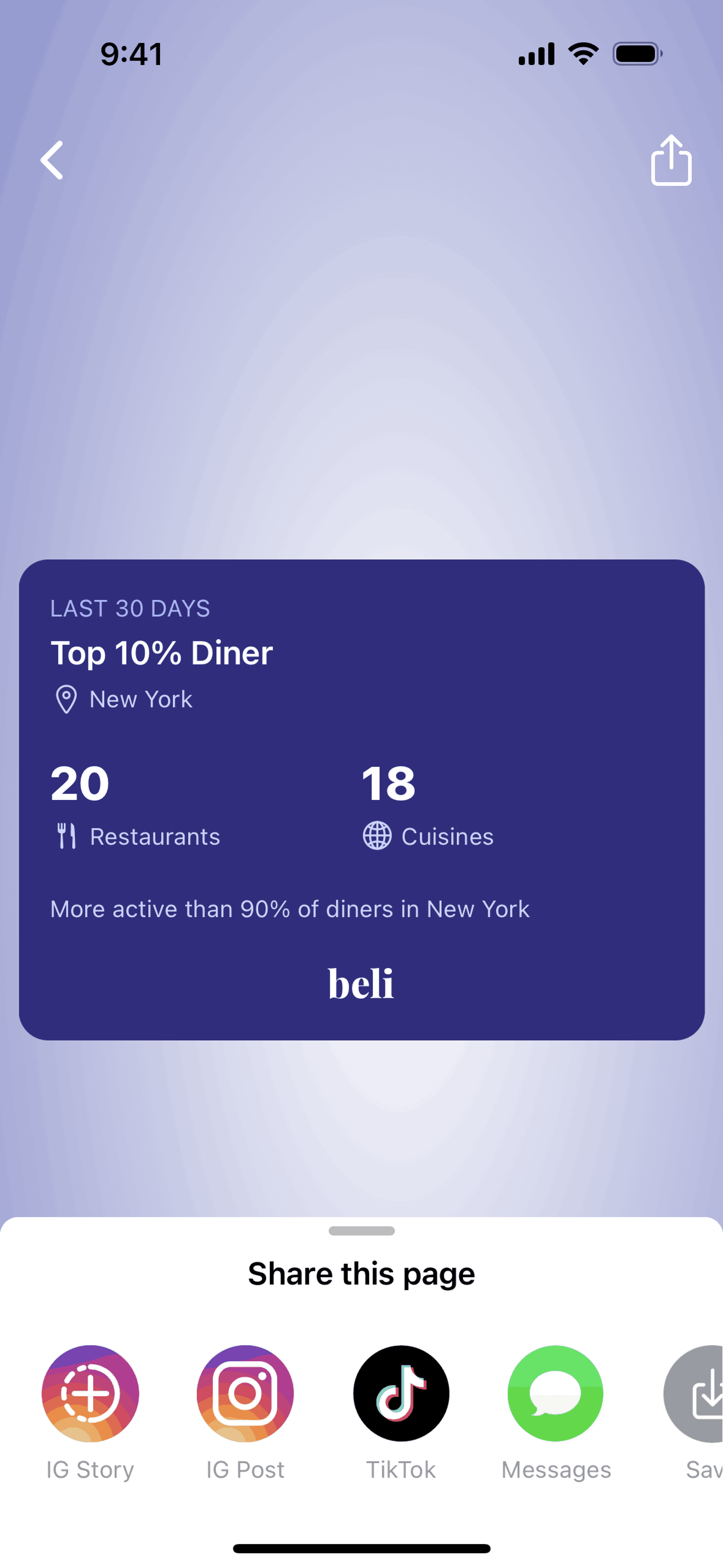 Beli iOS Food & Drink interface screenshot 18