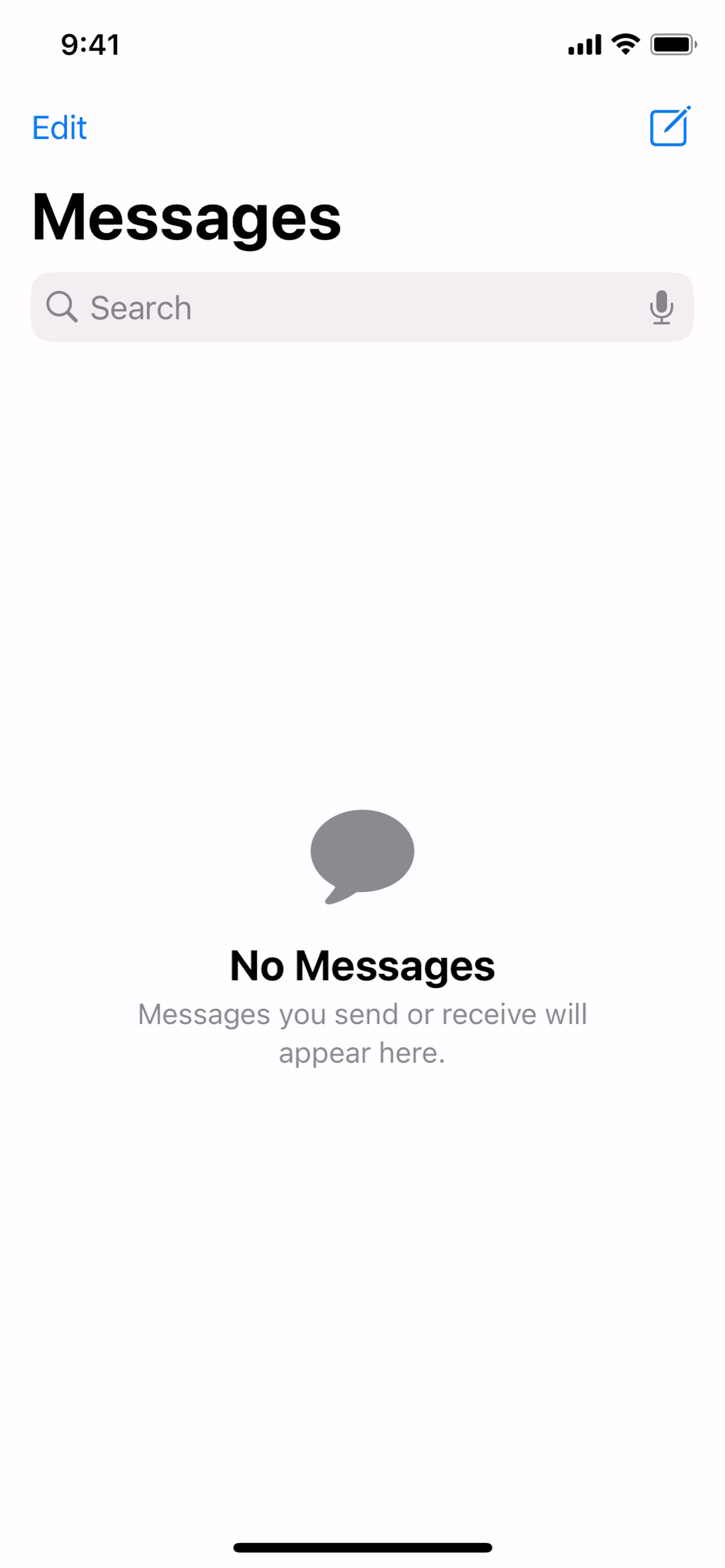 Messages iOS Social Networking interface screenshot 1