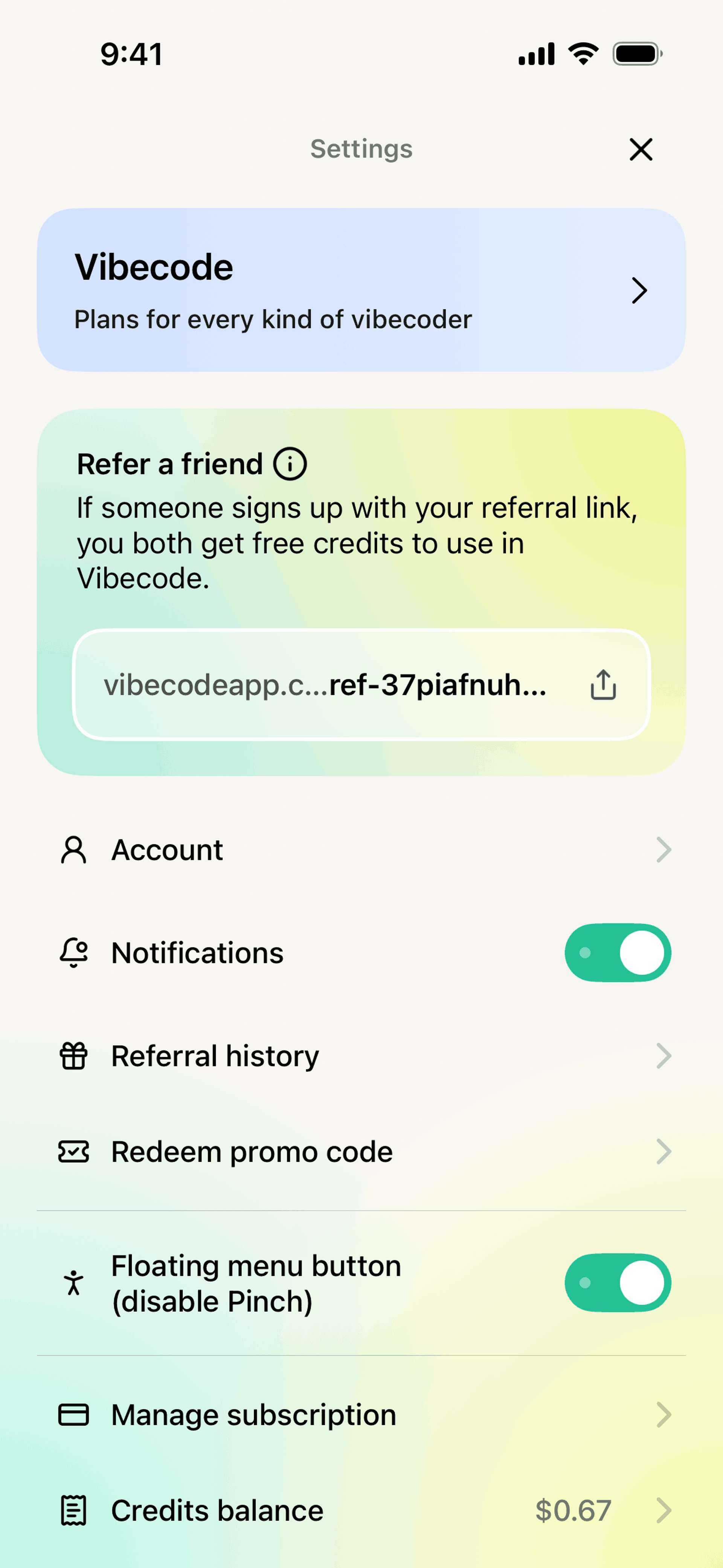Vibecode iOS Developer Tools interface screenshot 23