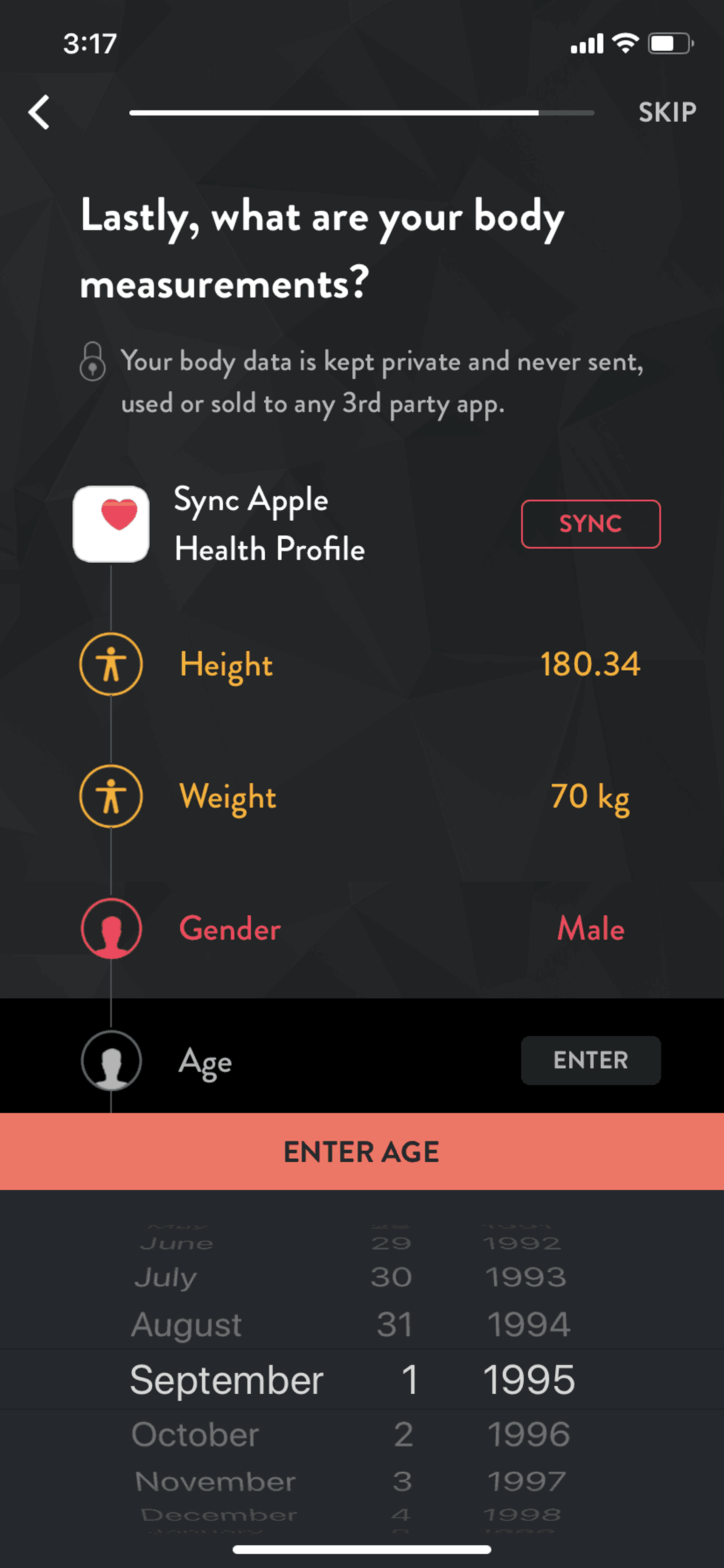 Fitbod iOS Health & Fitness interface screenshot 19