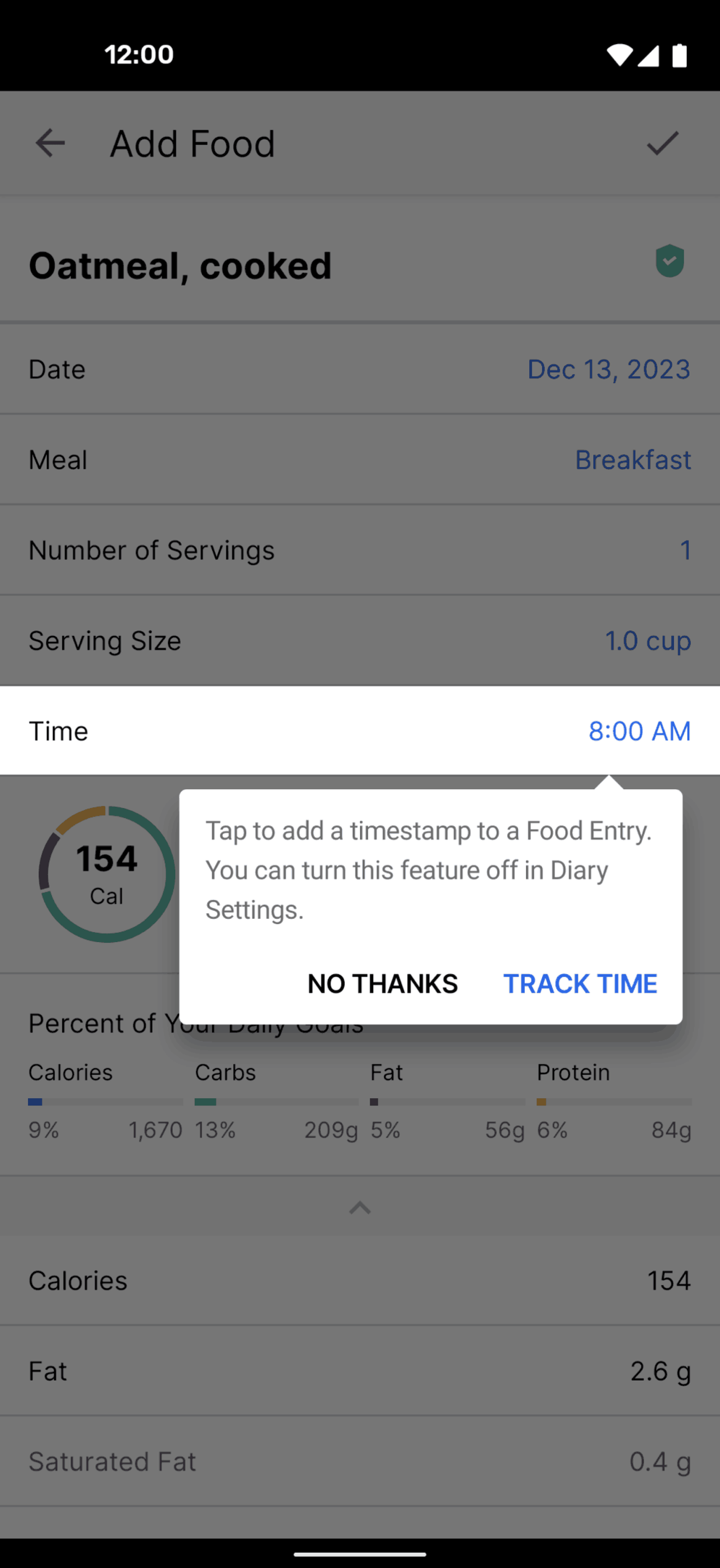 MyFitnessPal Android Health & Fitness interface screenshot 6