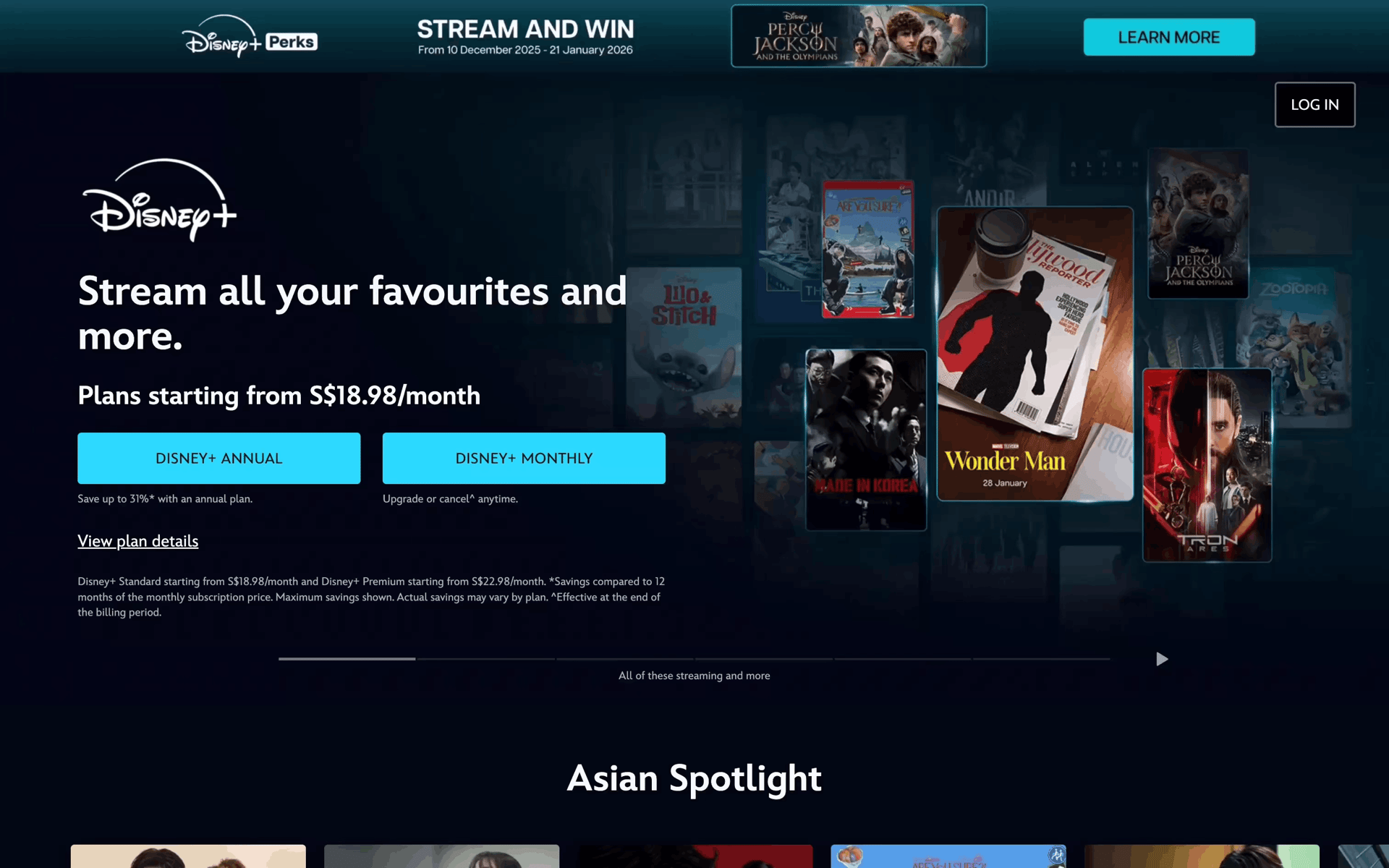 Disney+ Web Entertainment interface screenshot 1