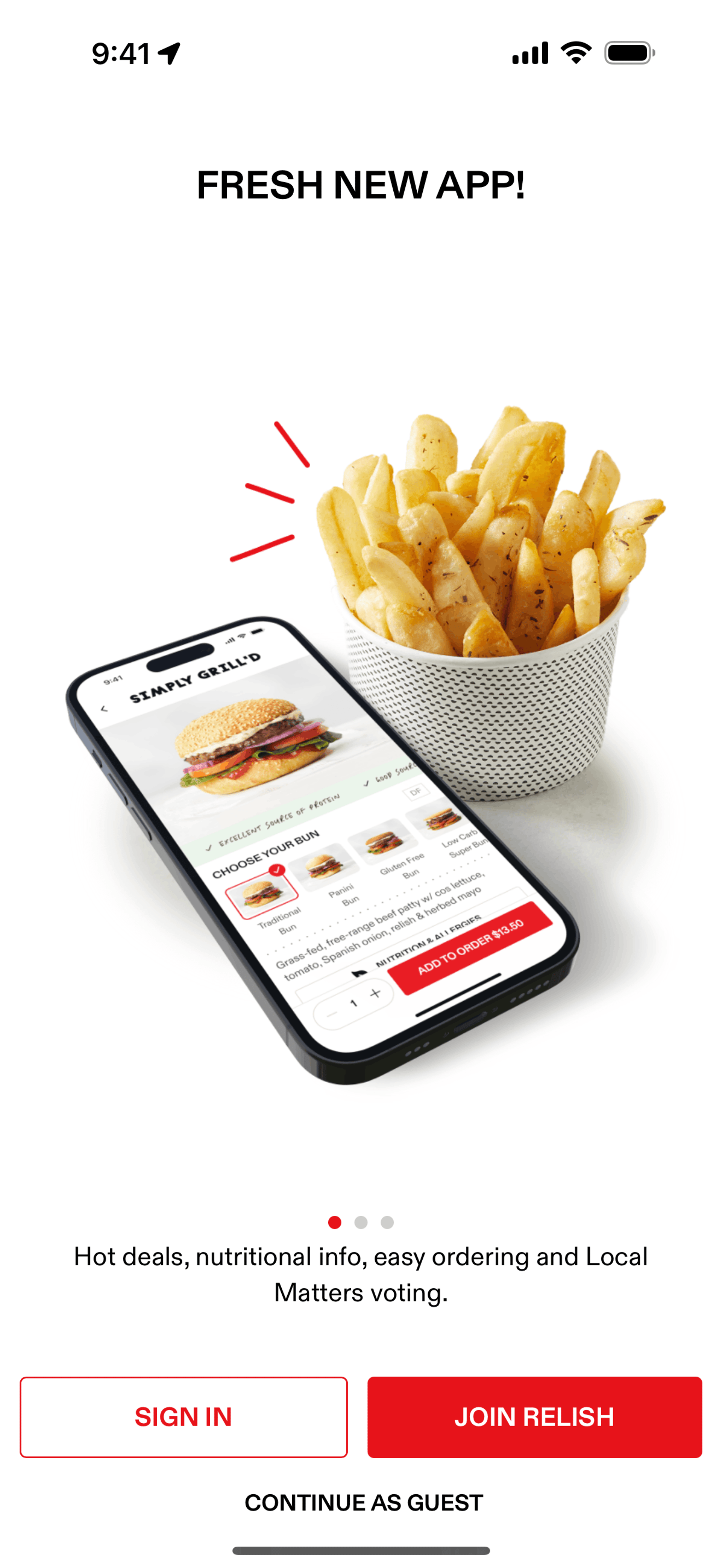 Grill'd iOS Food & Drink interface screenshot 2