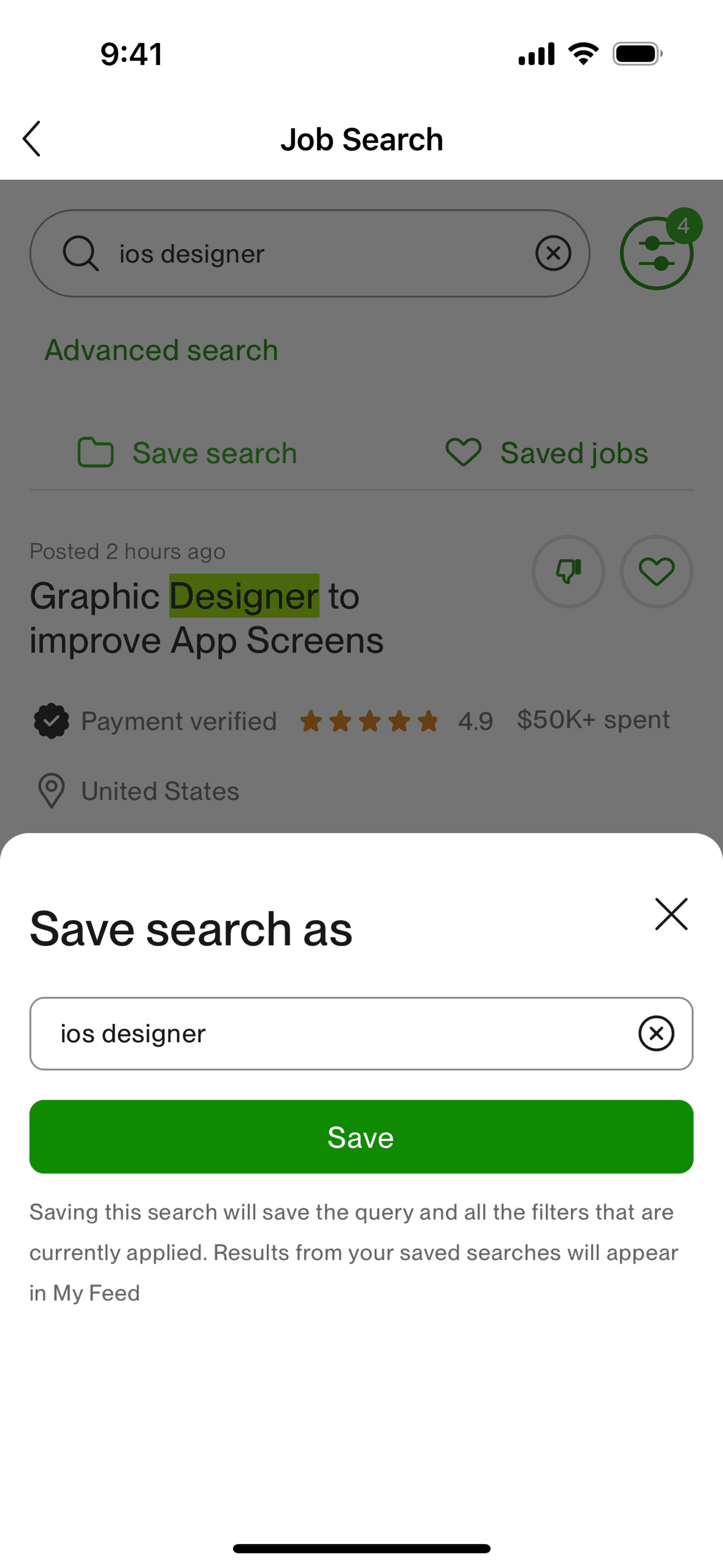 Upwork iOS Business interface screenshot 3