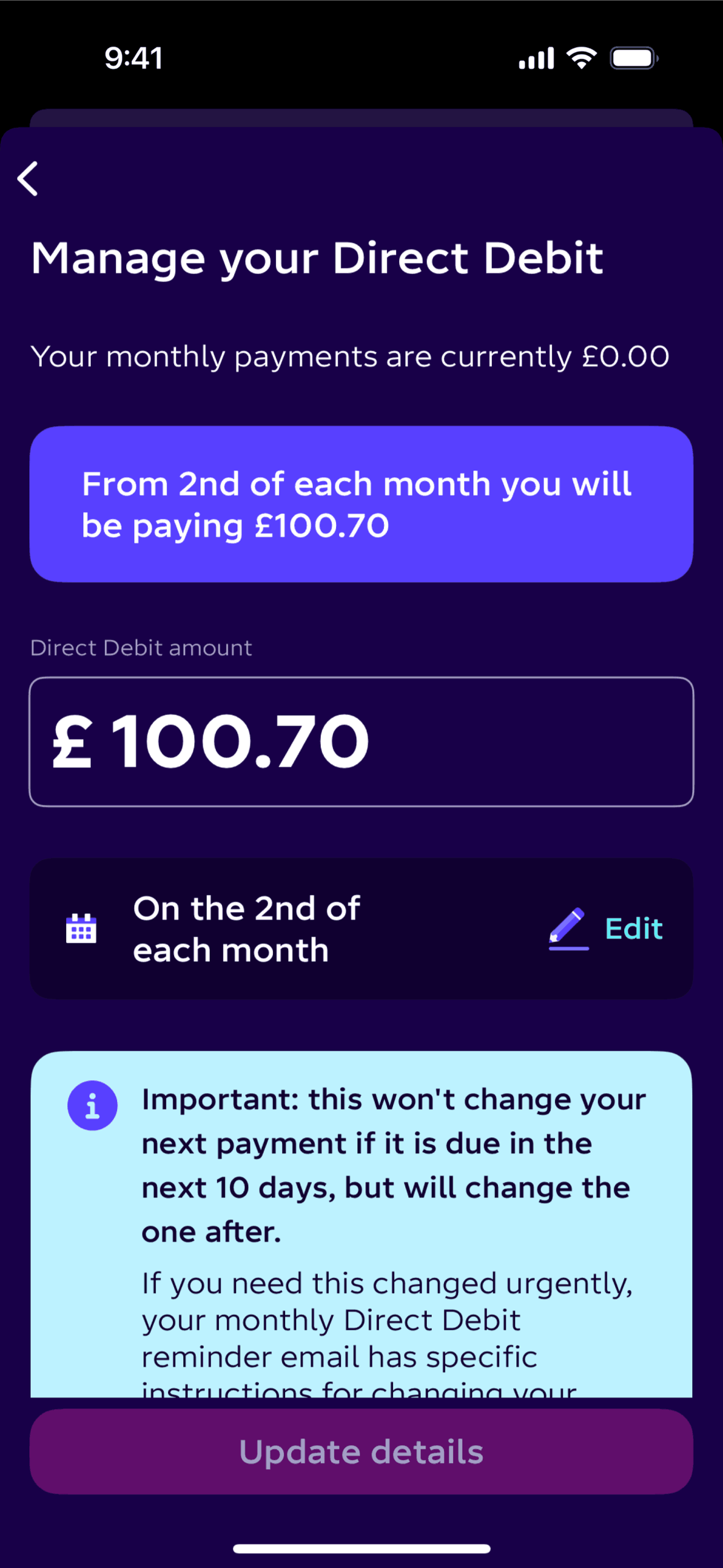 Octopus Energy iOS Utilities interface screenshot 11