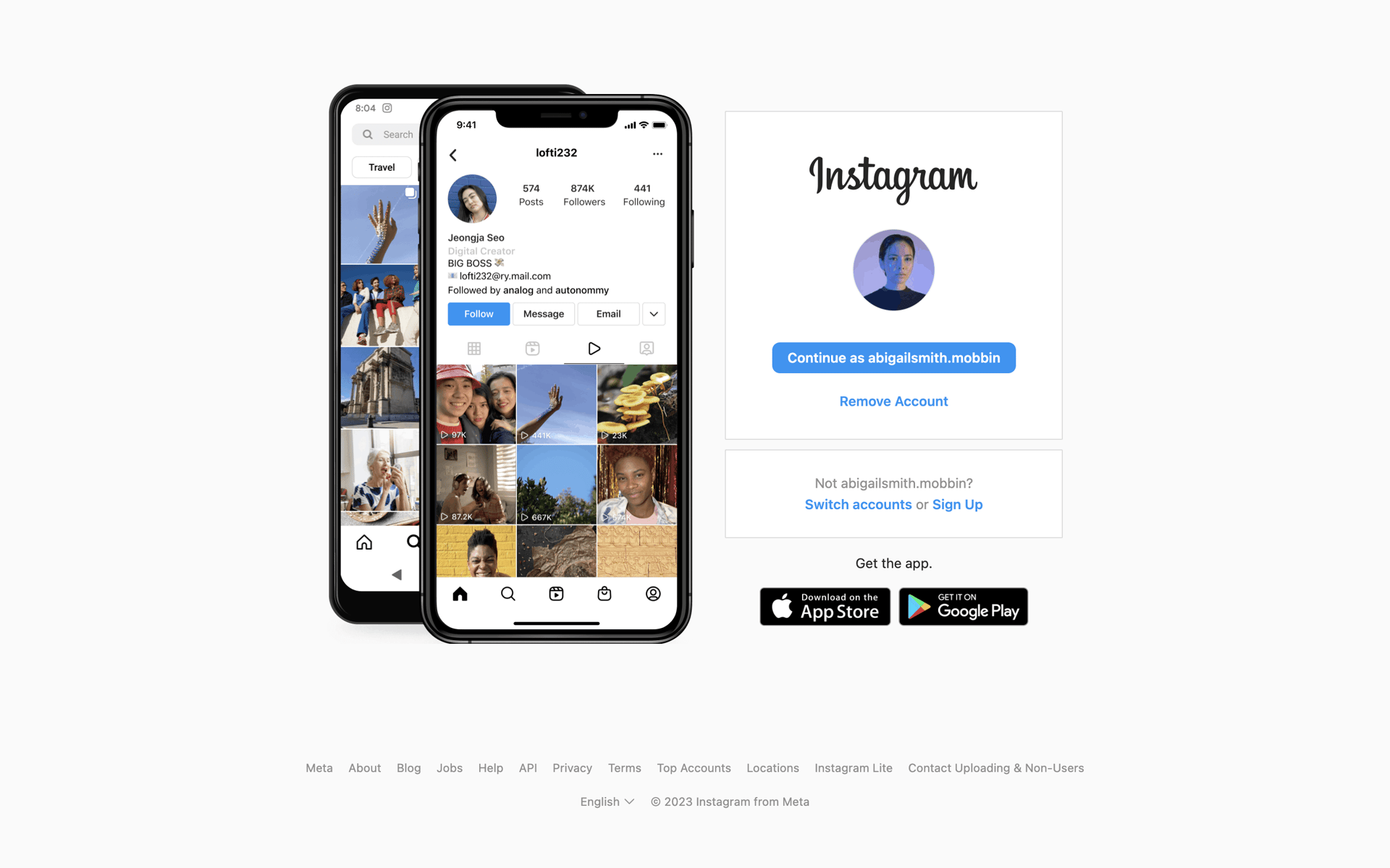 Instagram Web Photo & Video interface screenshot 2