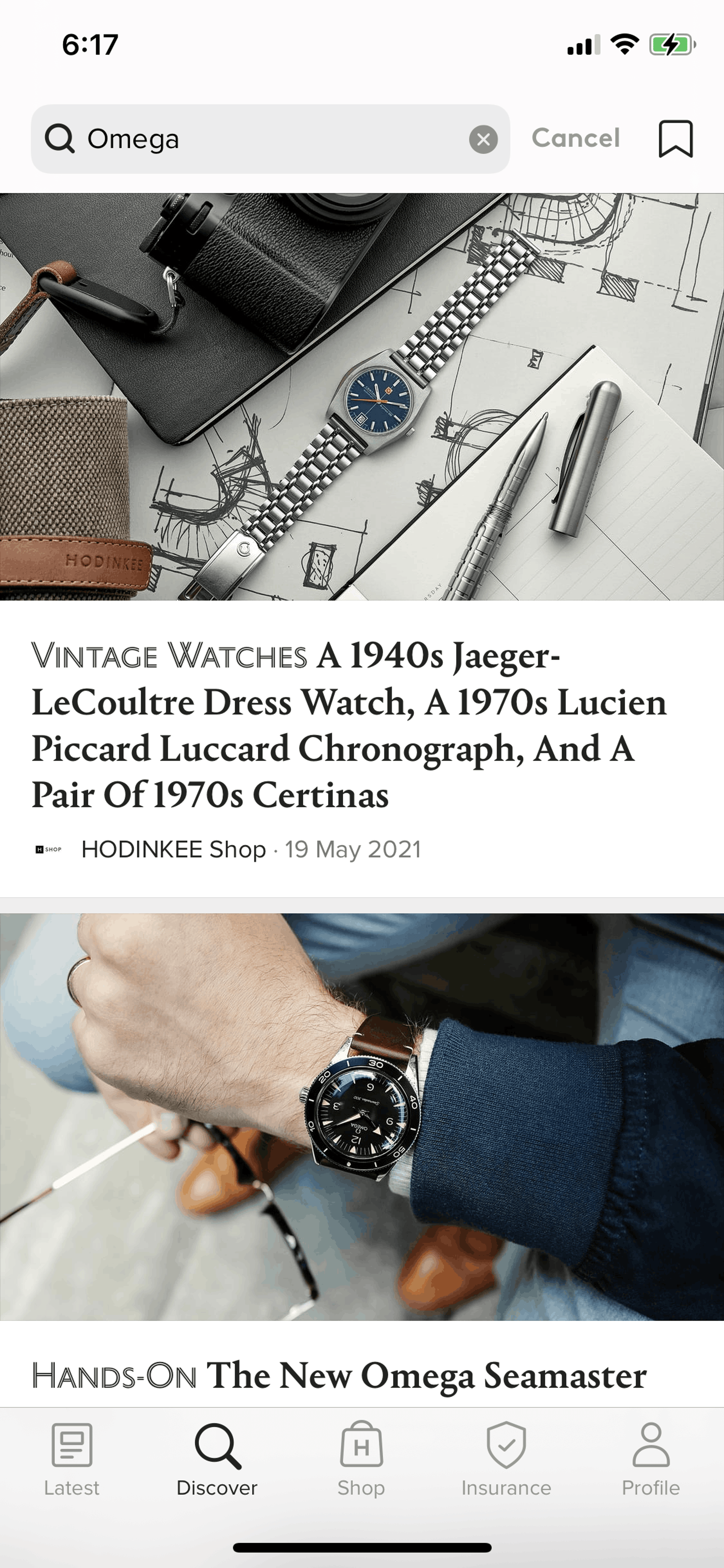 HODINKEE iOS Lifestyle interface screenshot 23