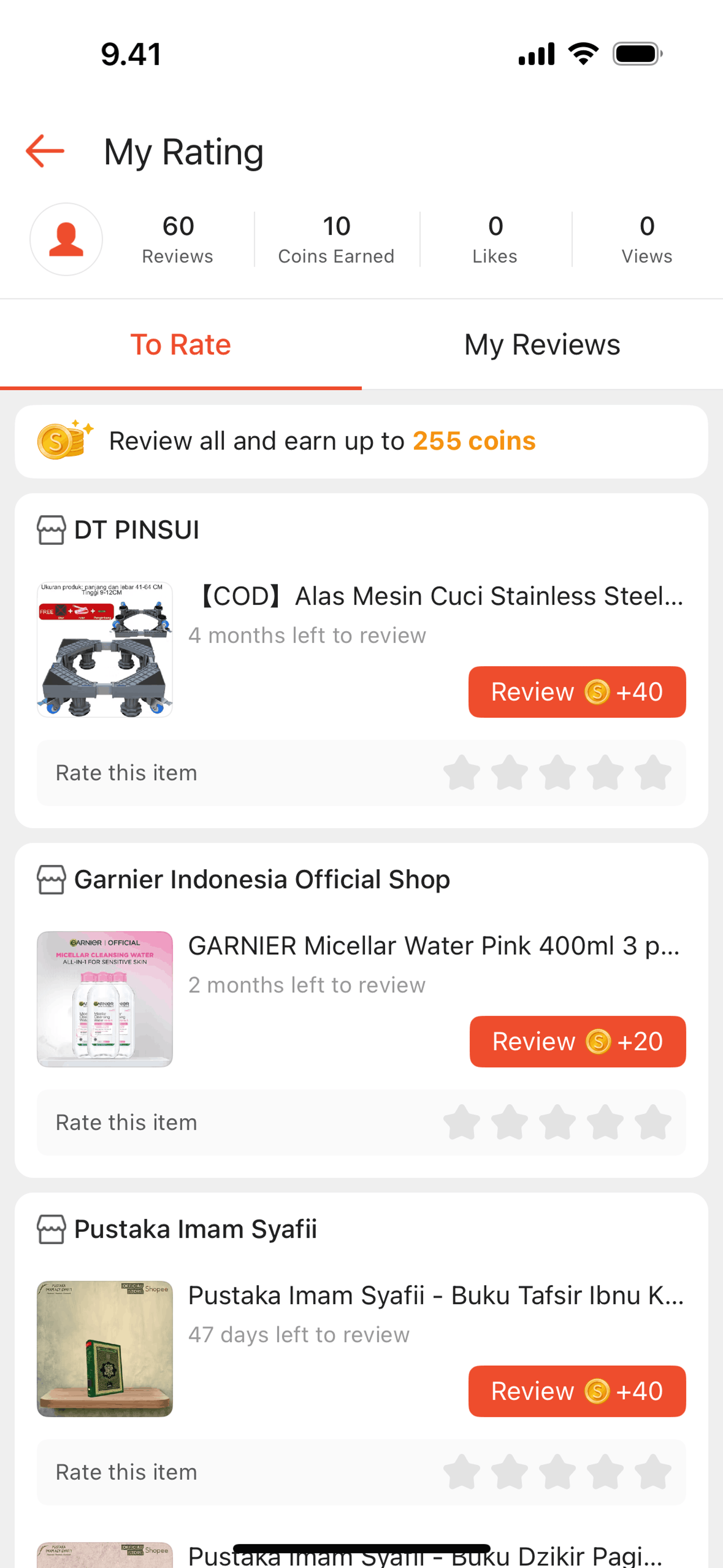 Shopee iOS Shopping interface screenshot 6