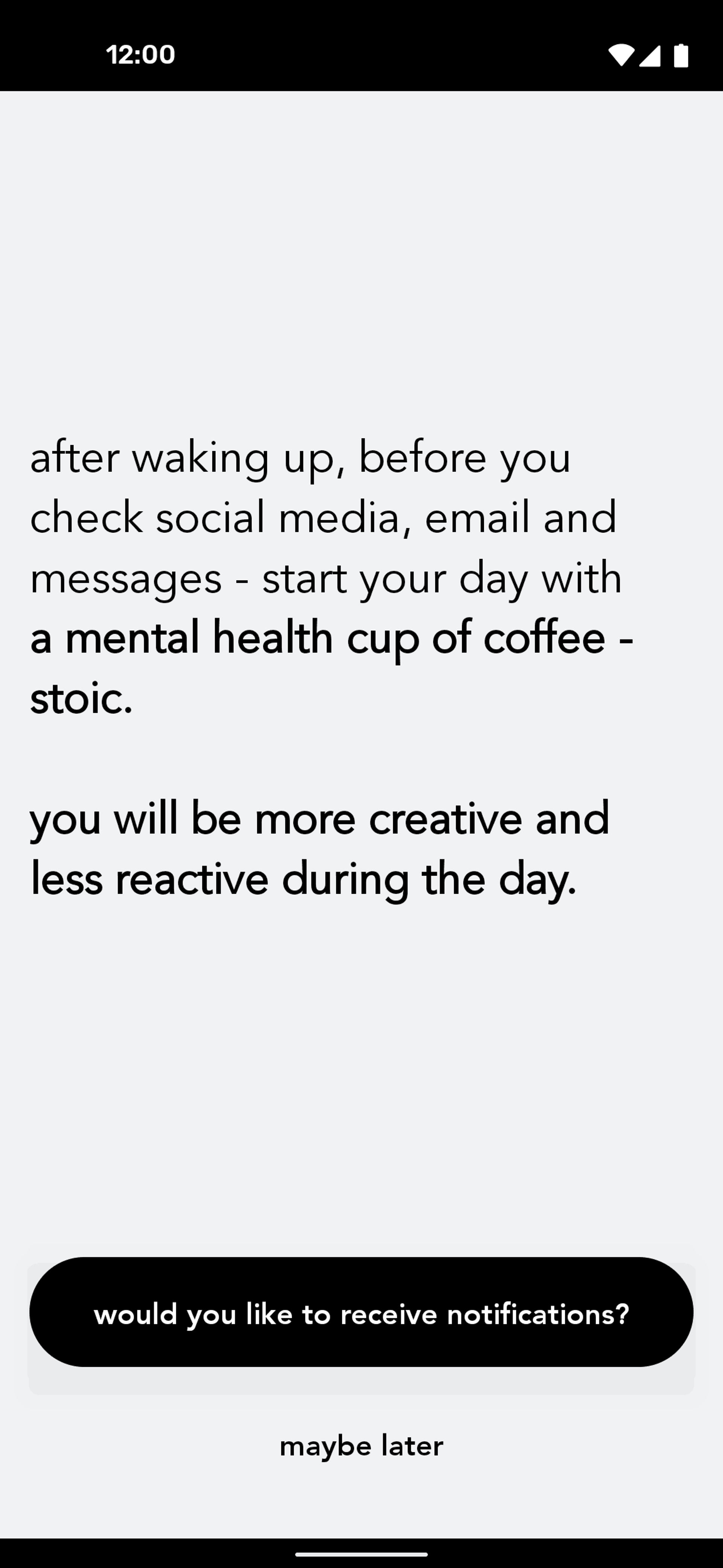 stoic. Android Health & Fitness interface screenshot 4