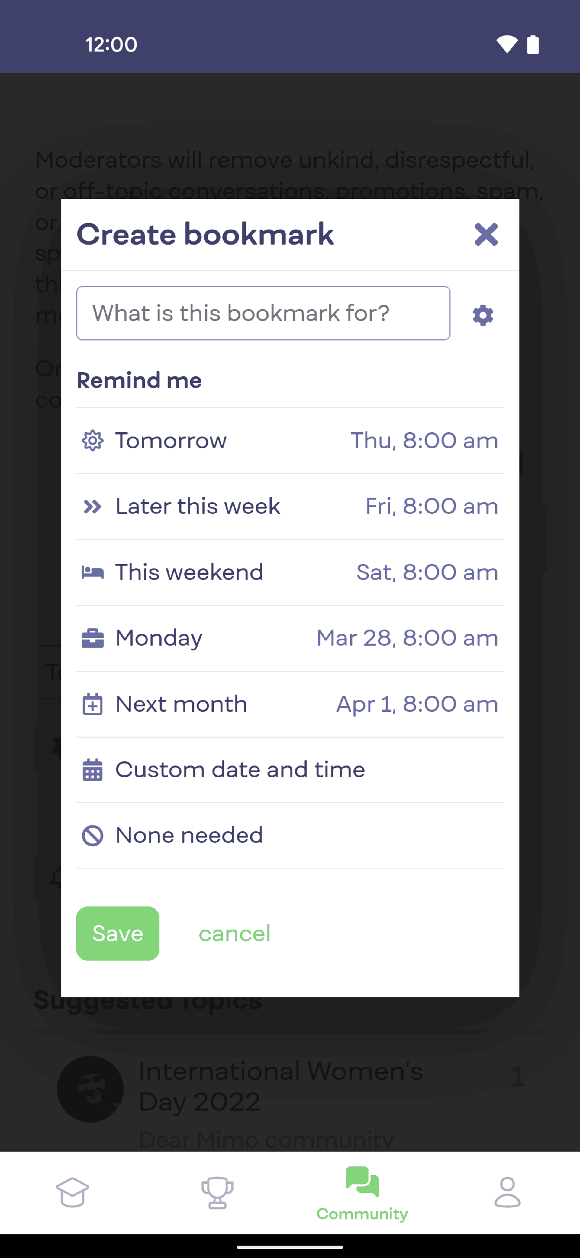 Mimo Android Education interface screenshot 12