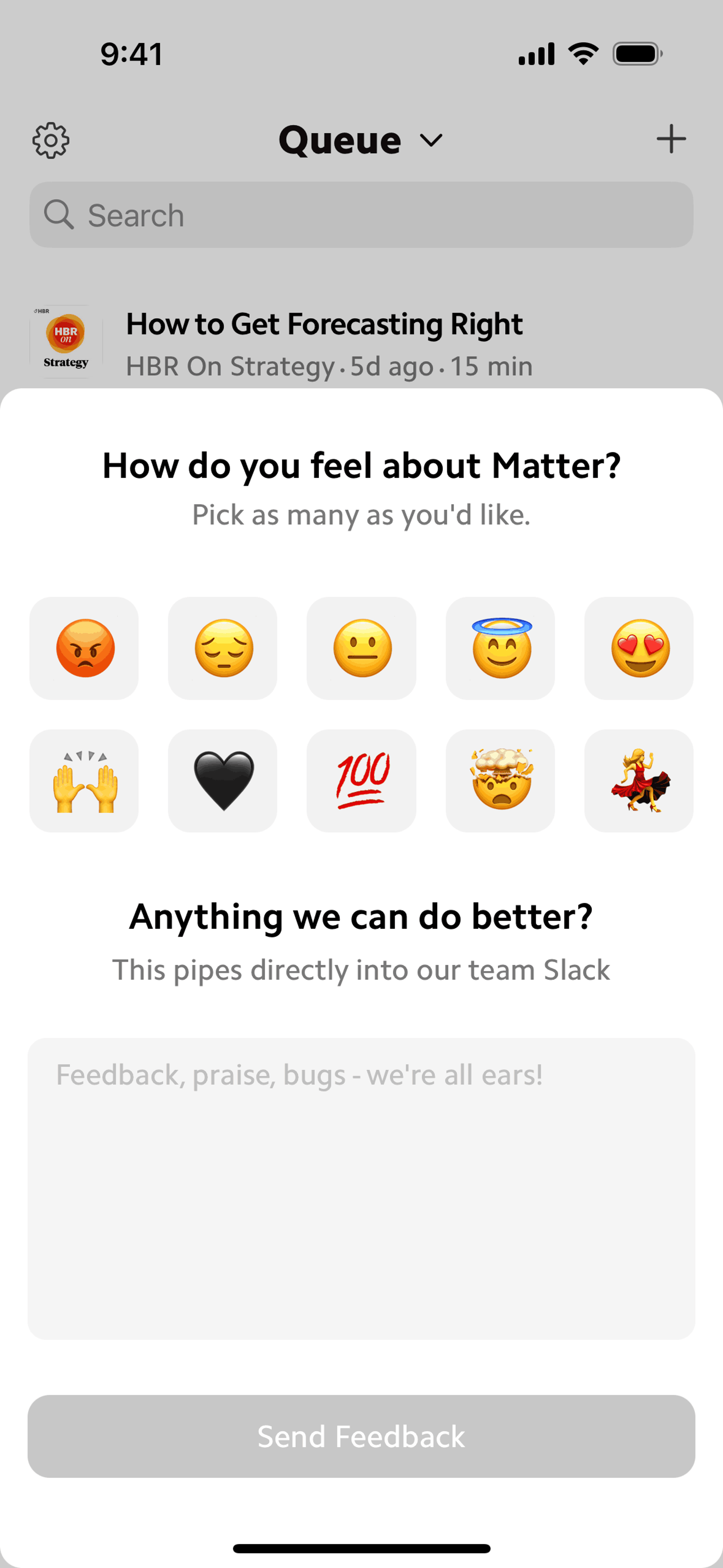 Matter iOS Reference interface screenshot 6