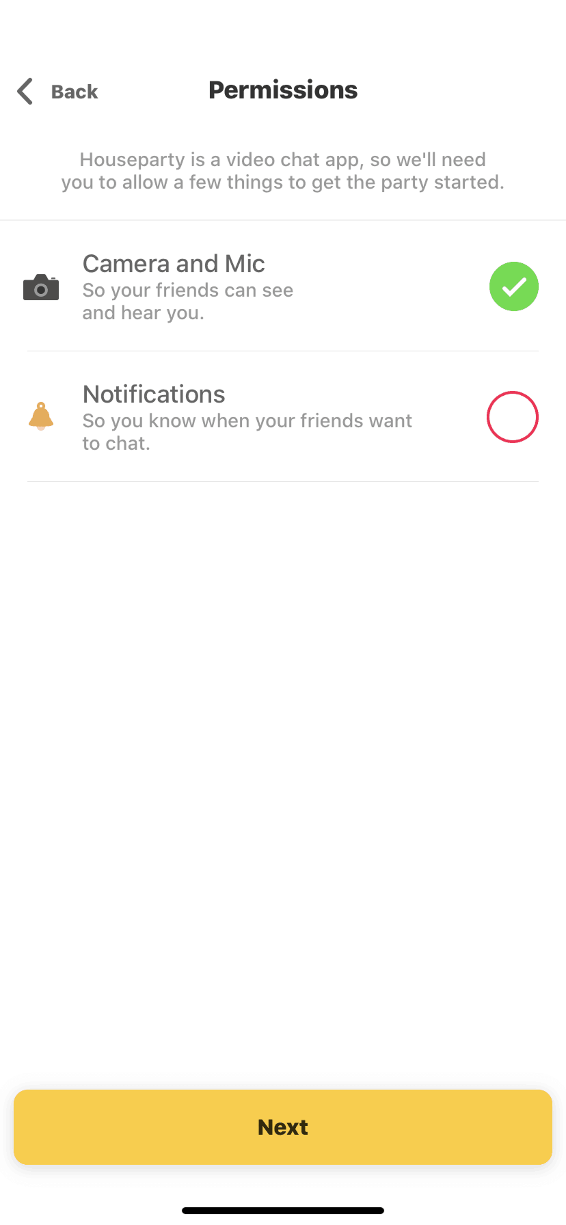 Houseparty iOS Social Networking interface screenshot 12
