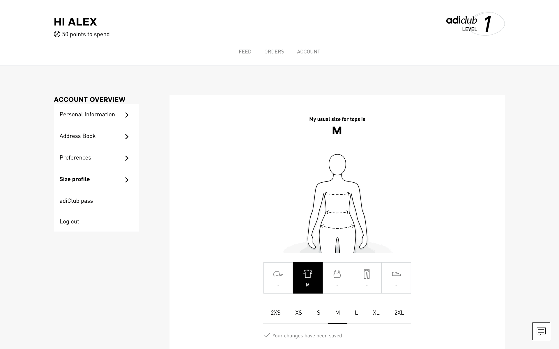 adidas Web Sports interface screenshot 8