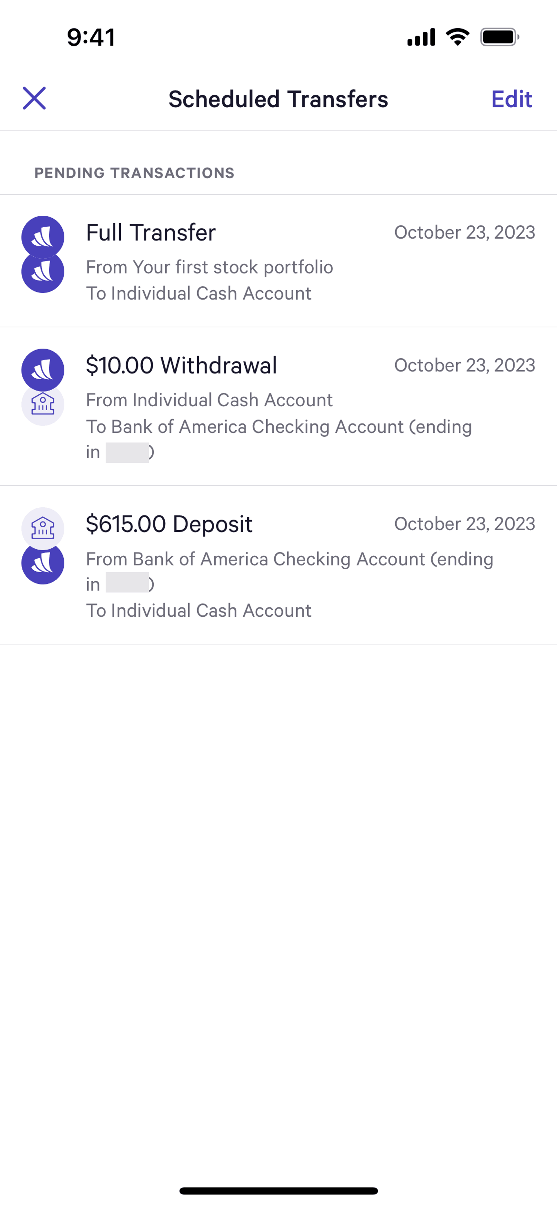 Wealthfront iOS Finance interface screenshot 6