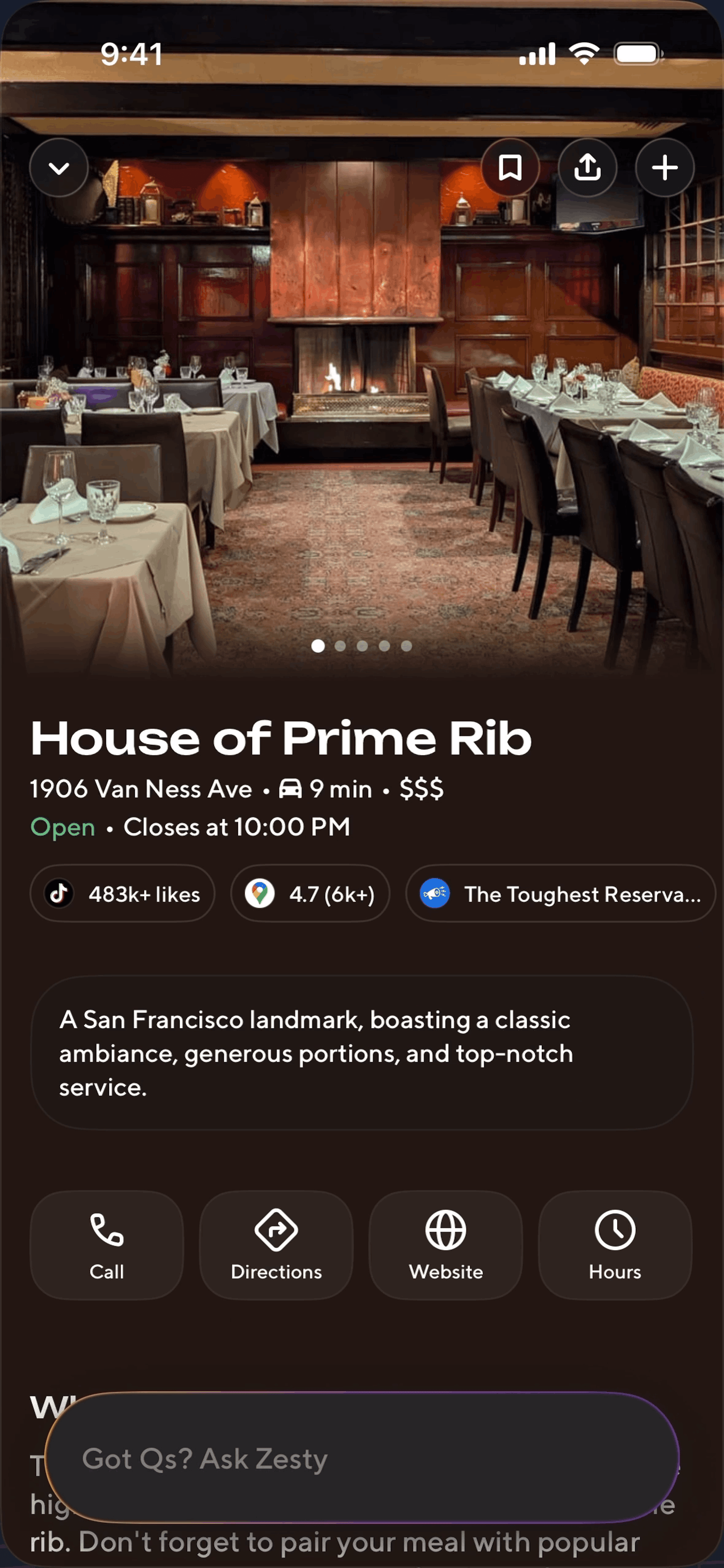 Zesty iOS Food & Drink interface screenshot 9