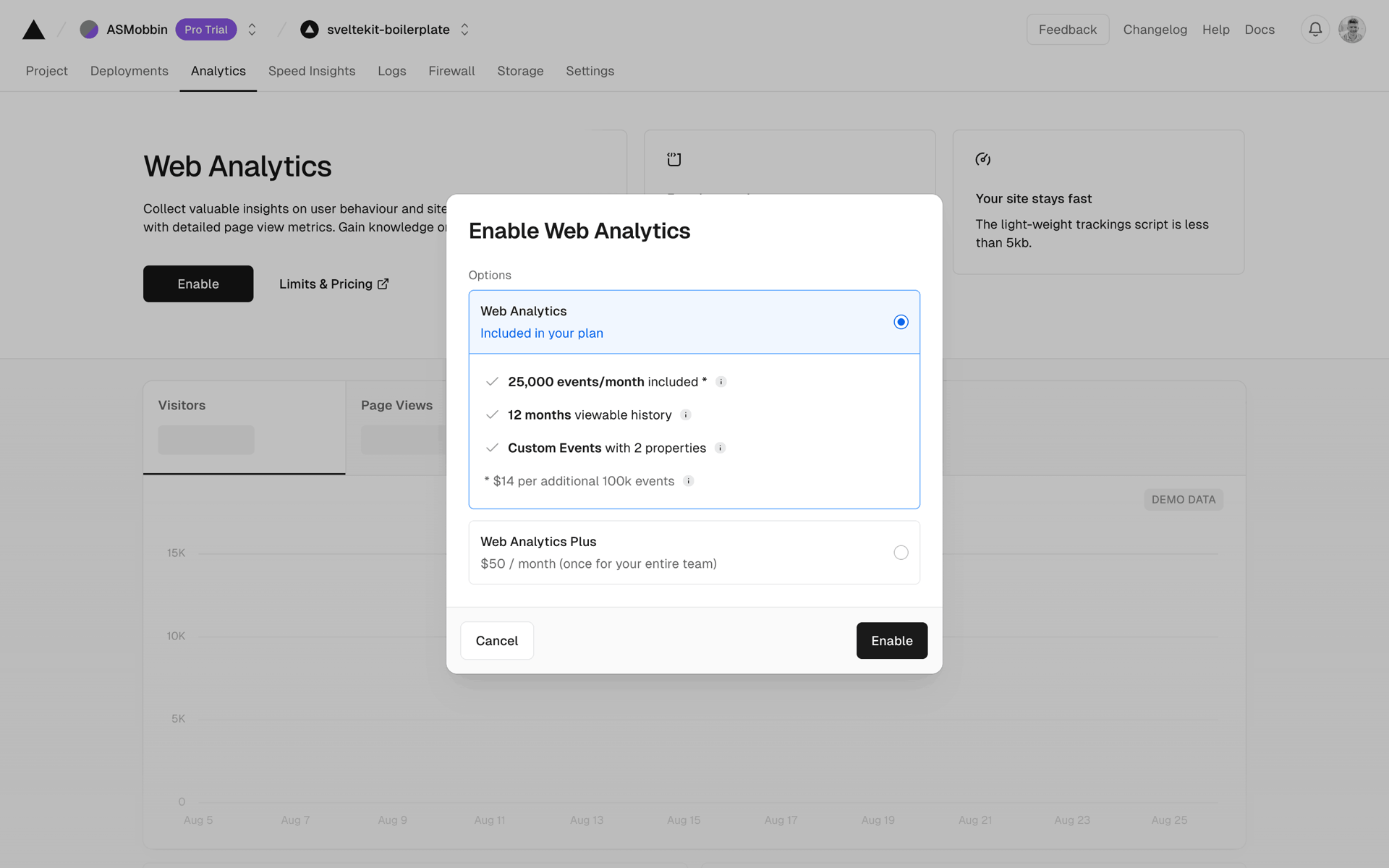 Vercel Web Developer Tools interface screenshot 16