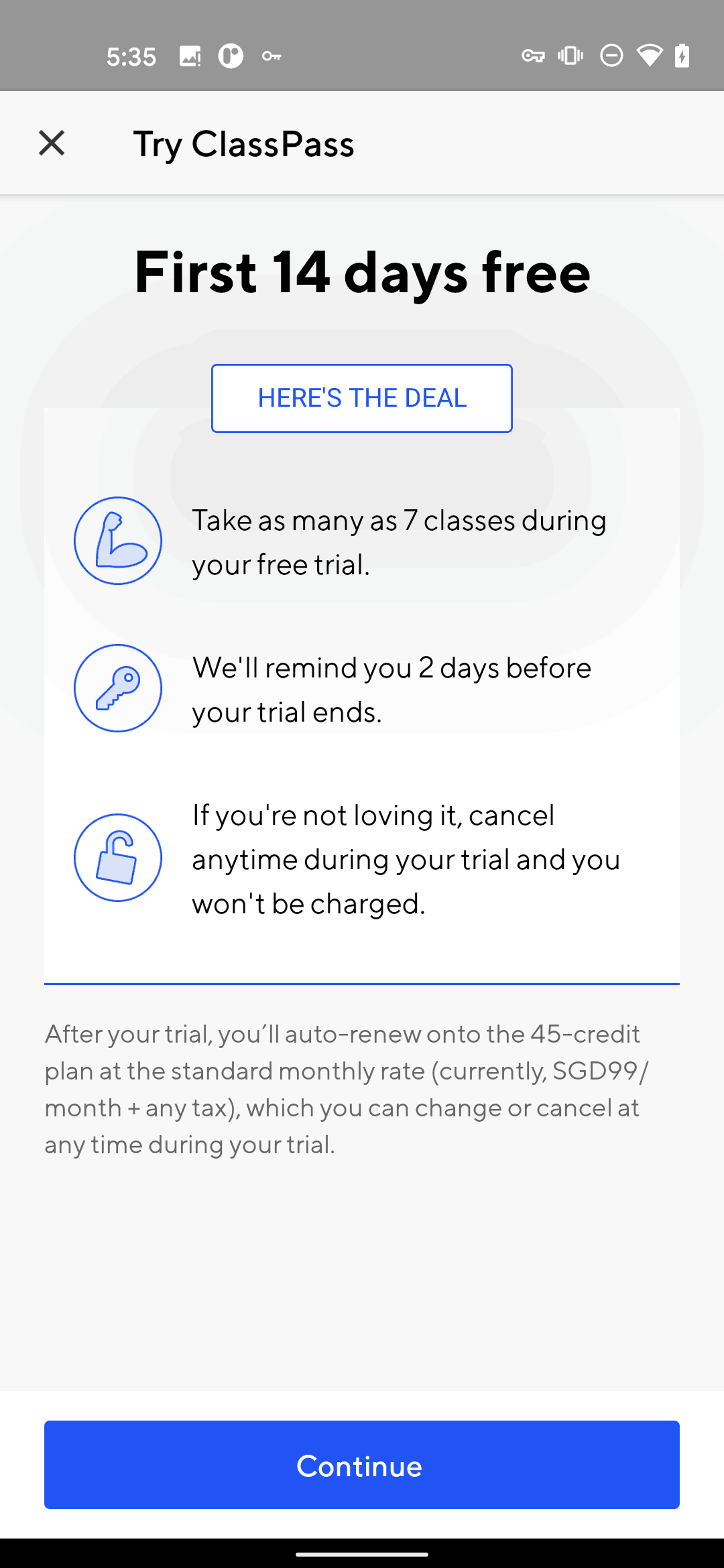 ClassPass Android Health & Fitness interface screenshot 4