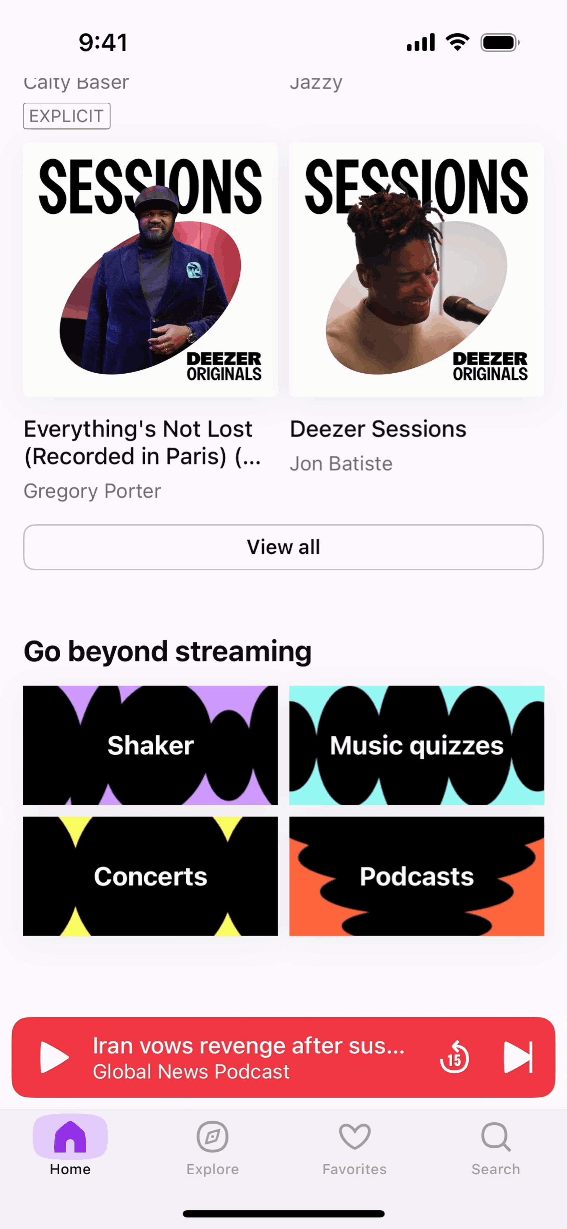 Deezer iOS Entertainment interface screenshot 4