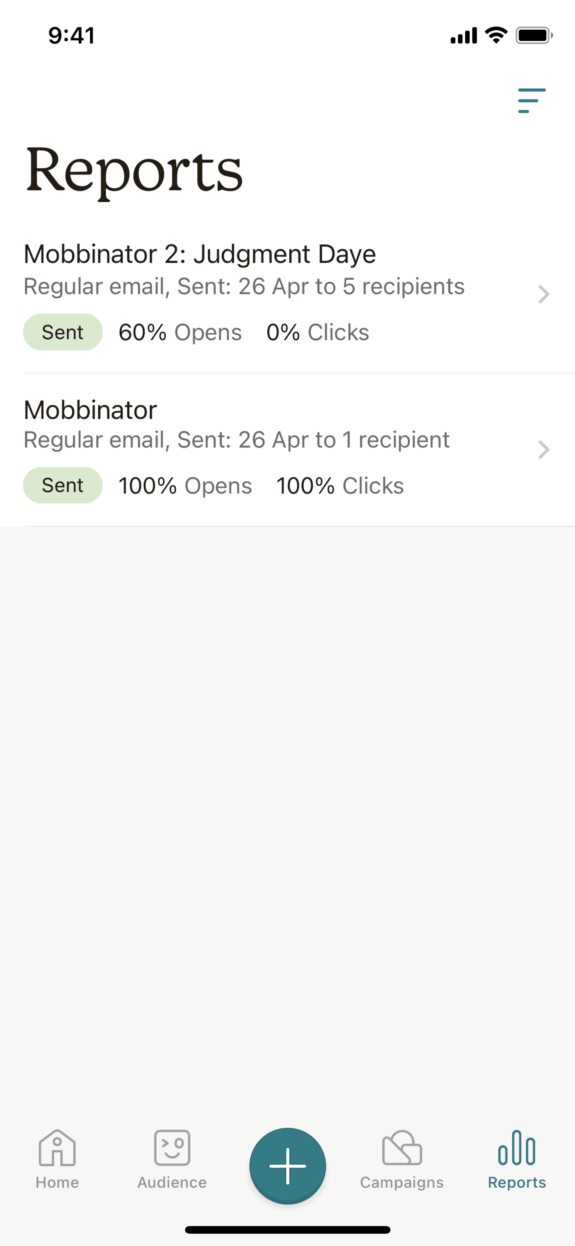 Mailchimp iOS Business interface screenshot 5