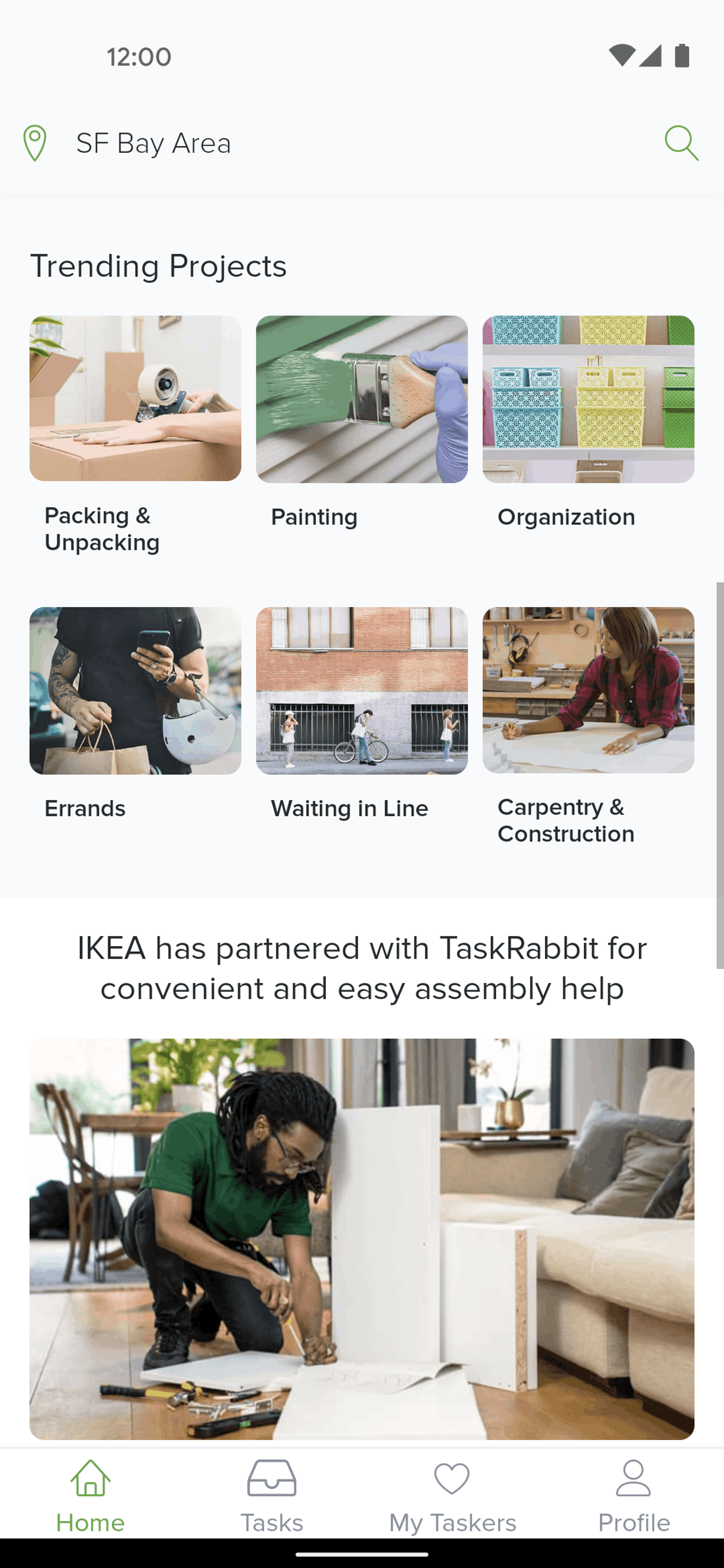 TaskRabbit Android Lifestyle interface screenshot 12