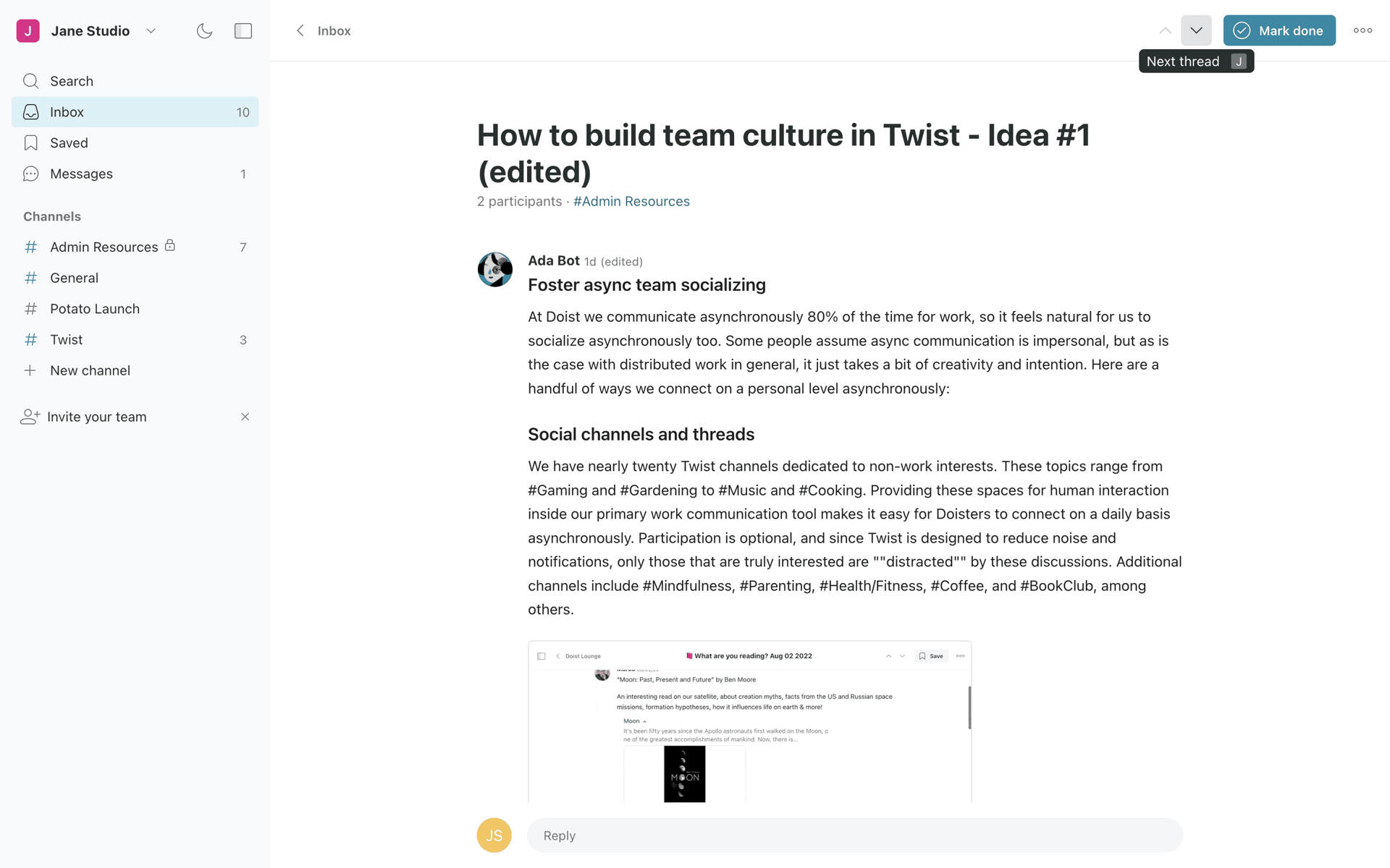 Twist Web Business interface screenshot 14
