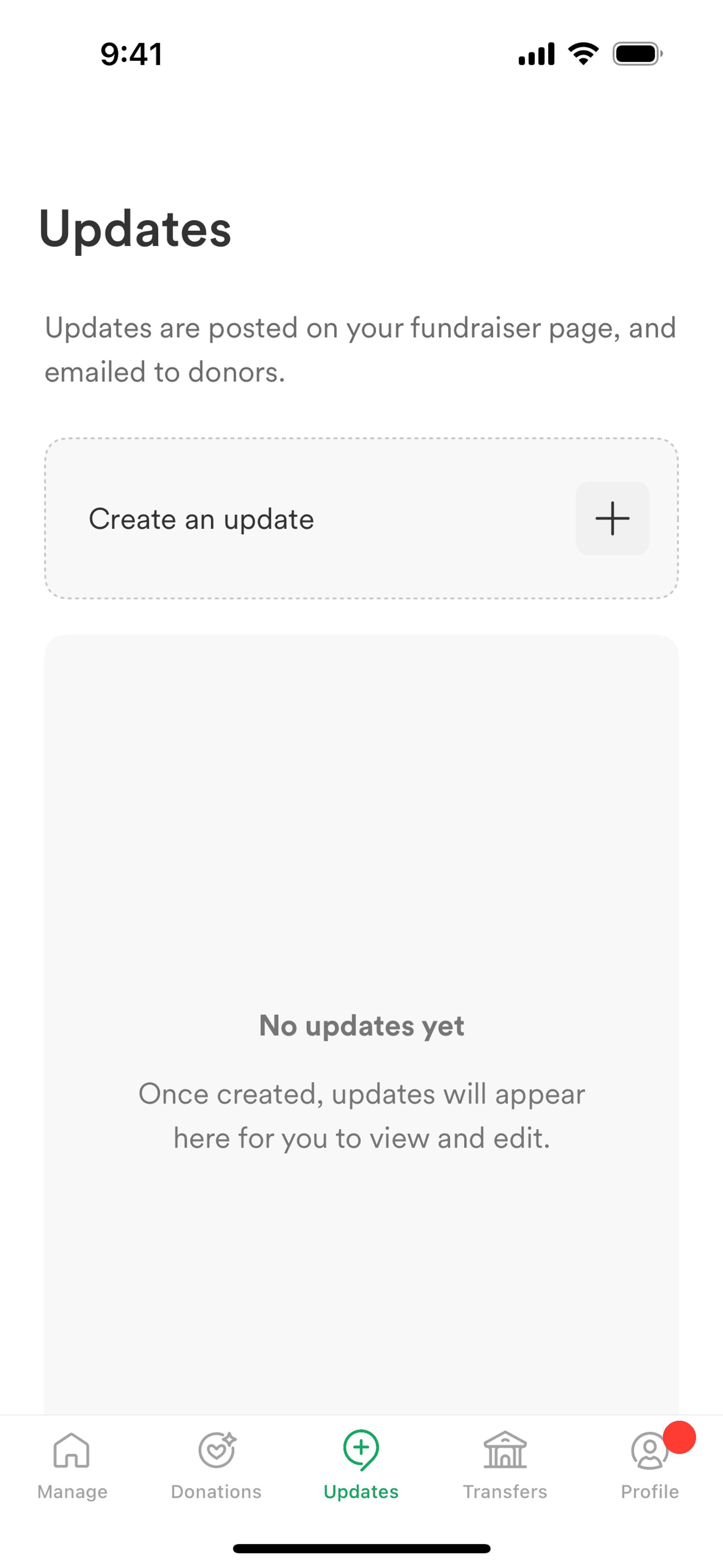 GoFundMe iOS Social Networking interface screenshot 23