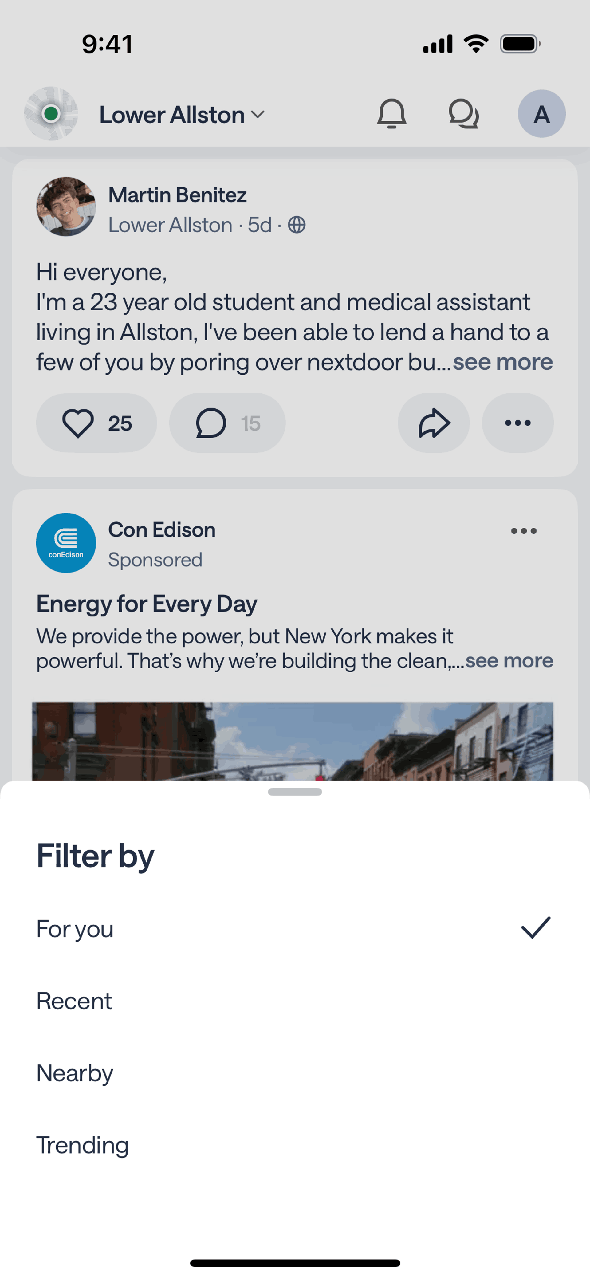 Nextdoor iOS Social Networking interface screenshot 4