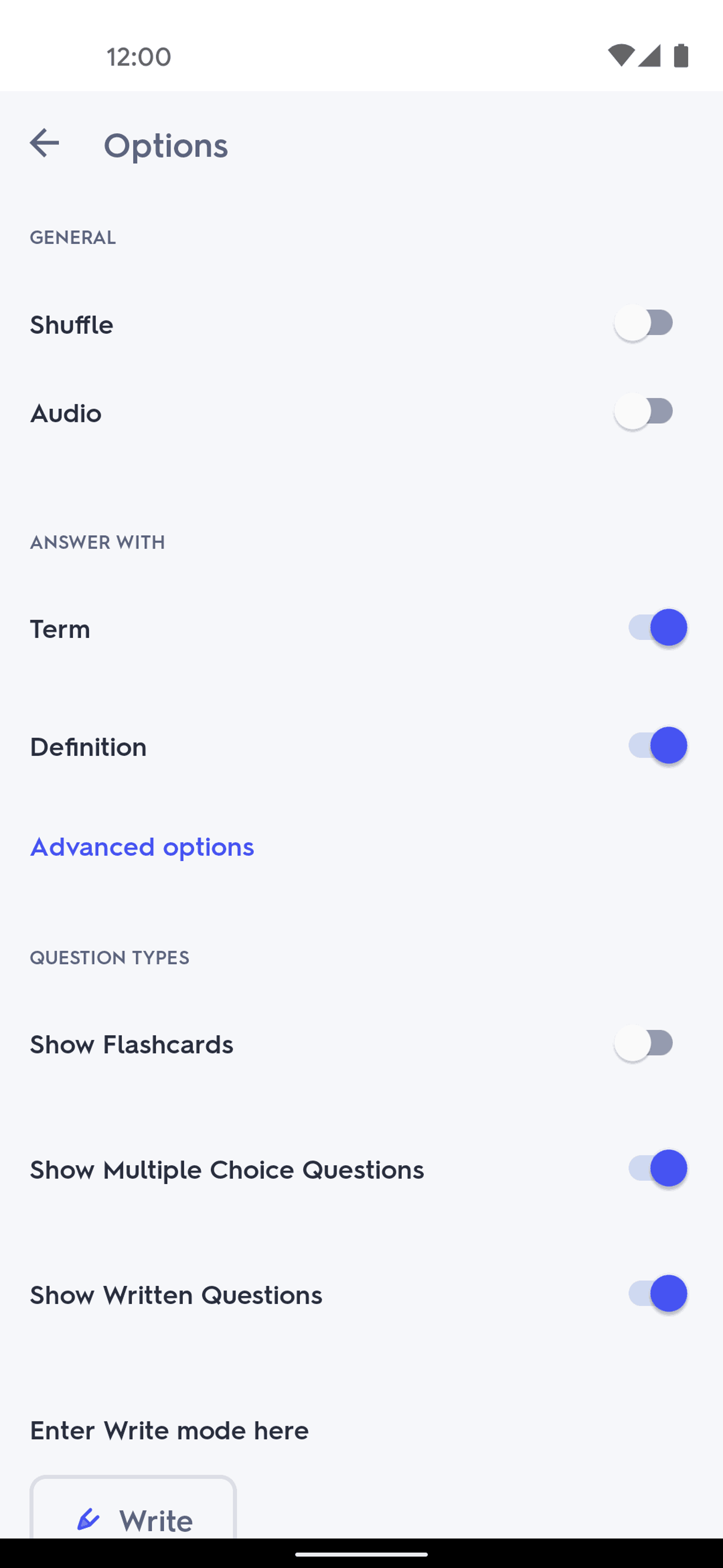 Quizlet Android Education interface screenshot 8