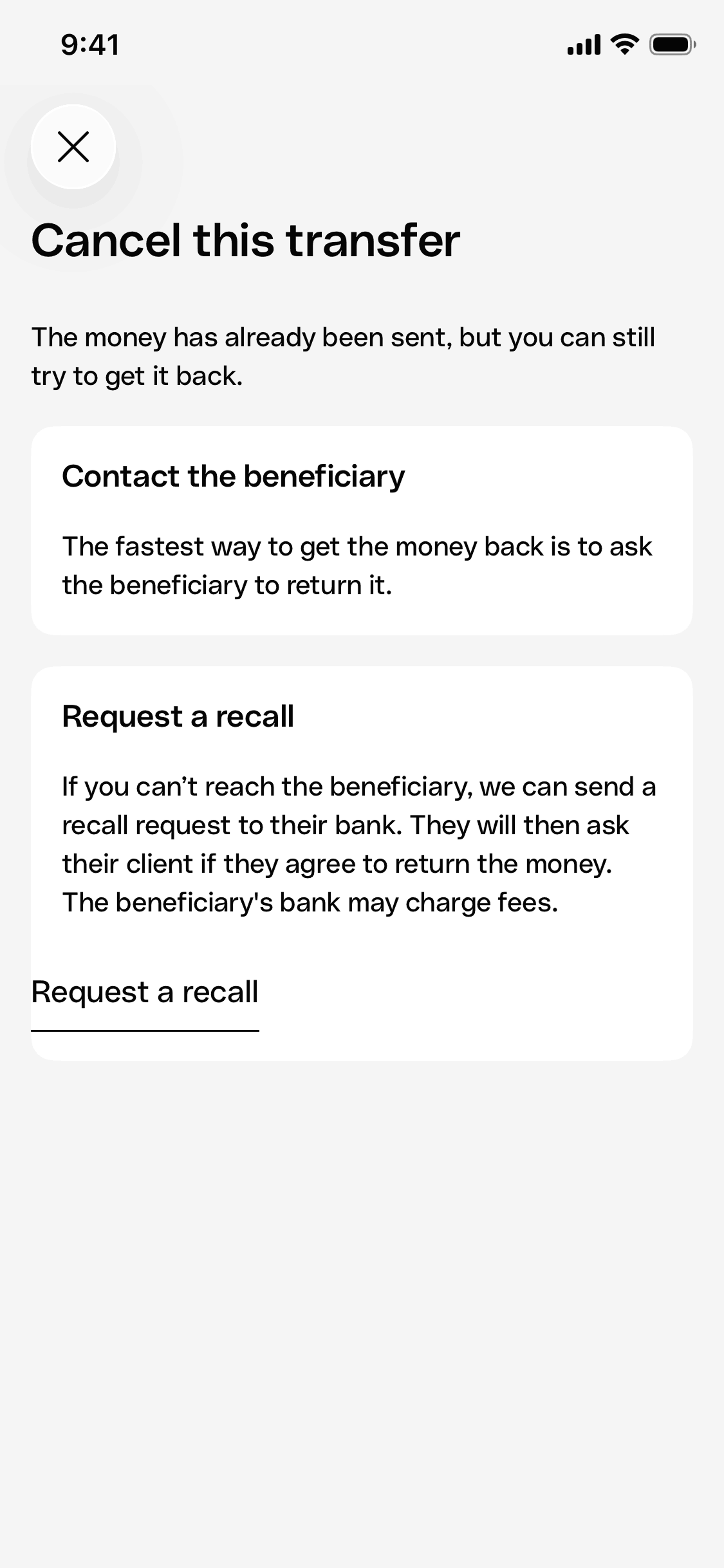 Qonto iOS Qonto interface screenshot 21