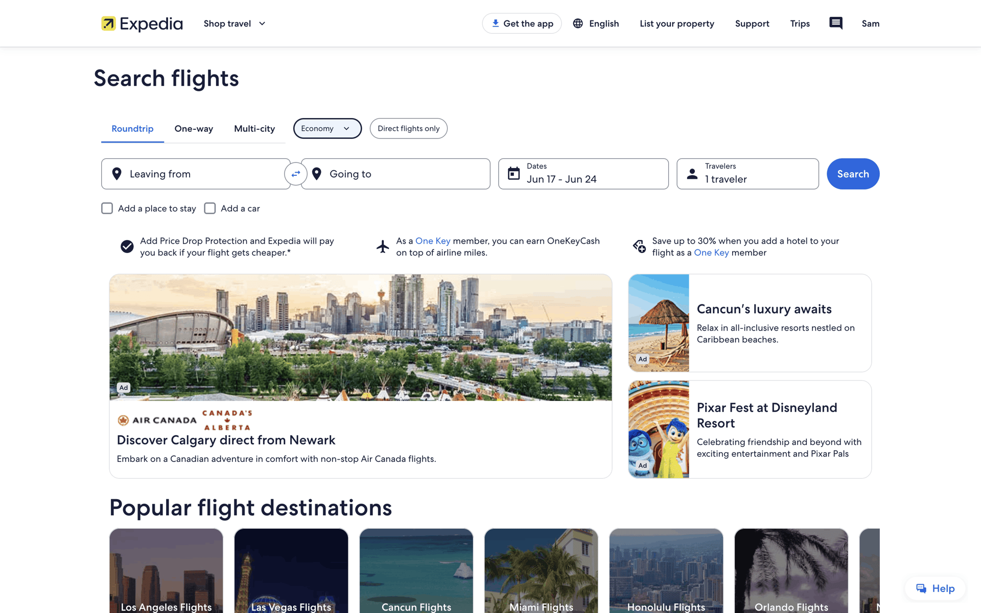Expedia Web Travel & Transportation interface screenshot 6