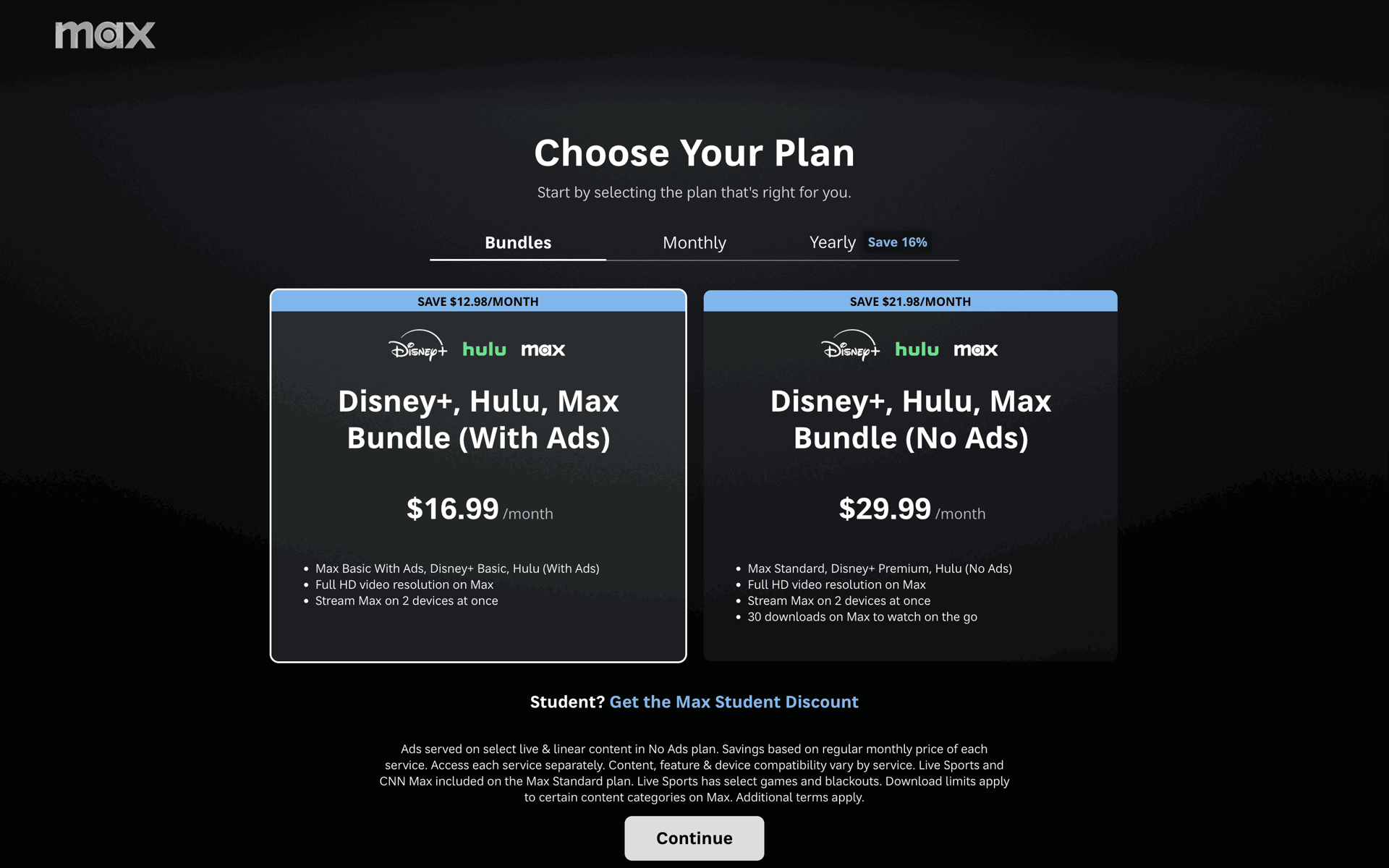 HBO Max Web Entertainment interface screenshot 2