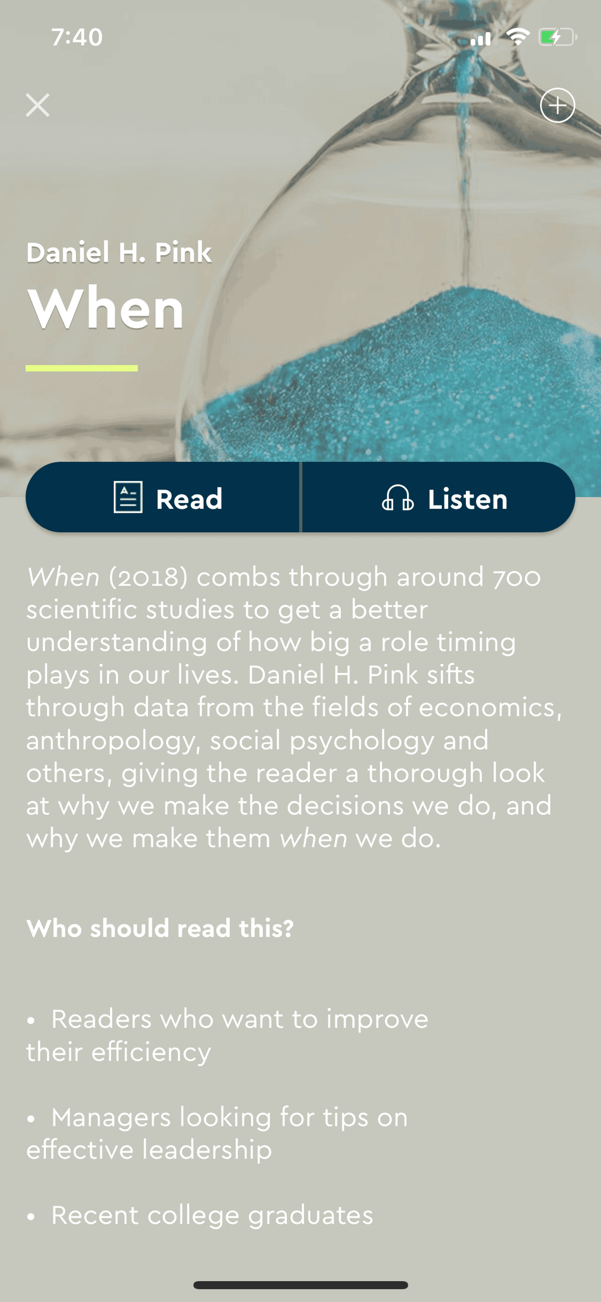 Blinkist iOS Education interface screenshot 18