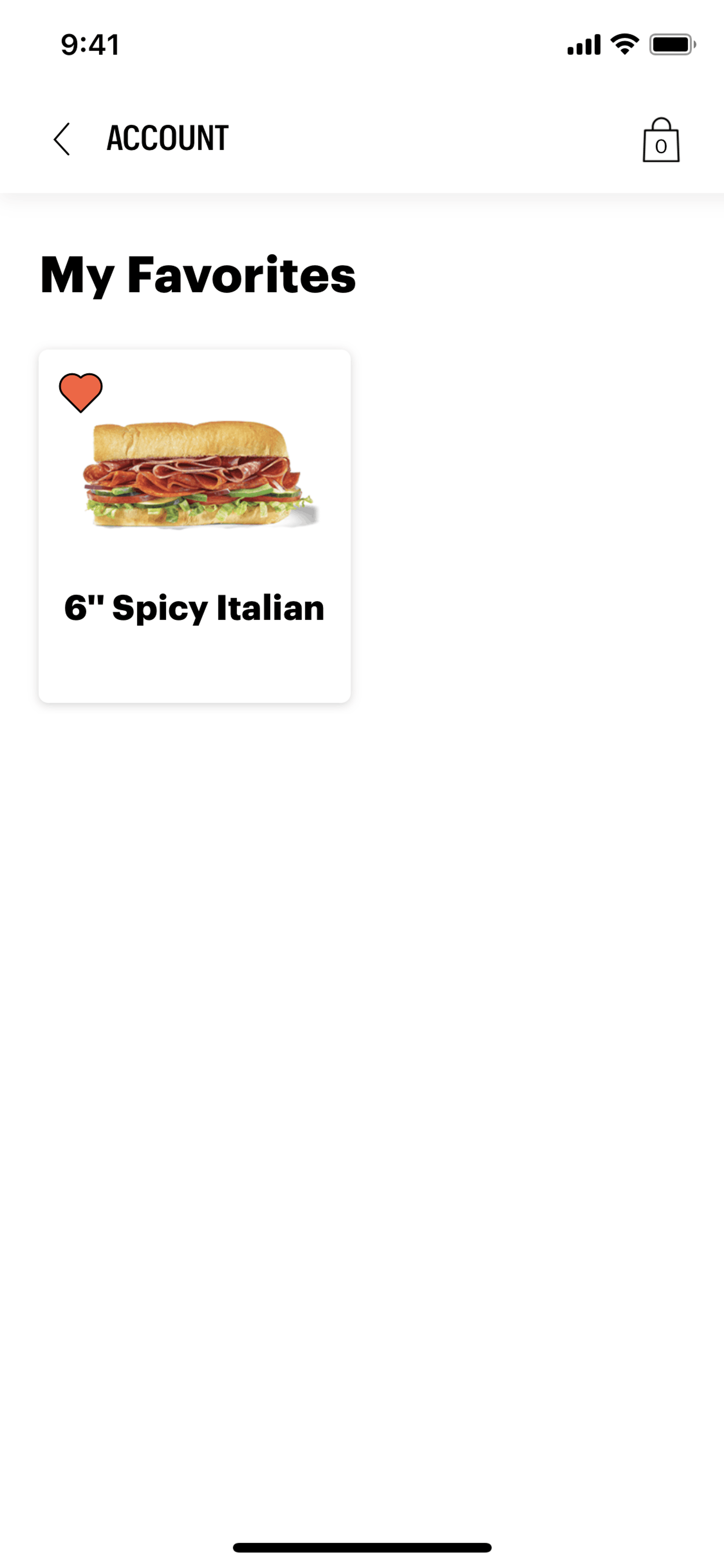 Subway iOS Food & Drink interface screenshot 17