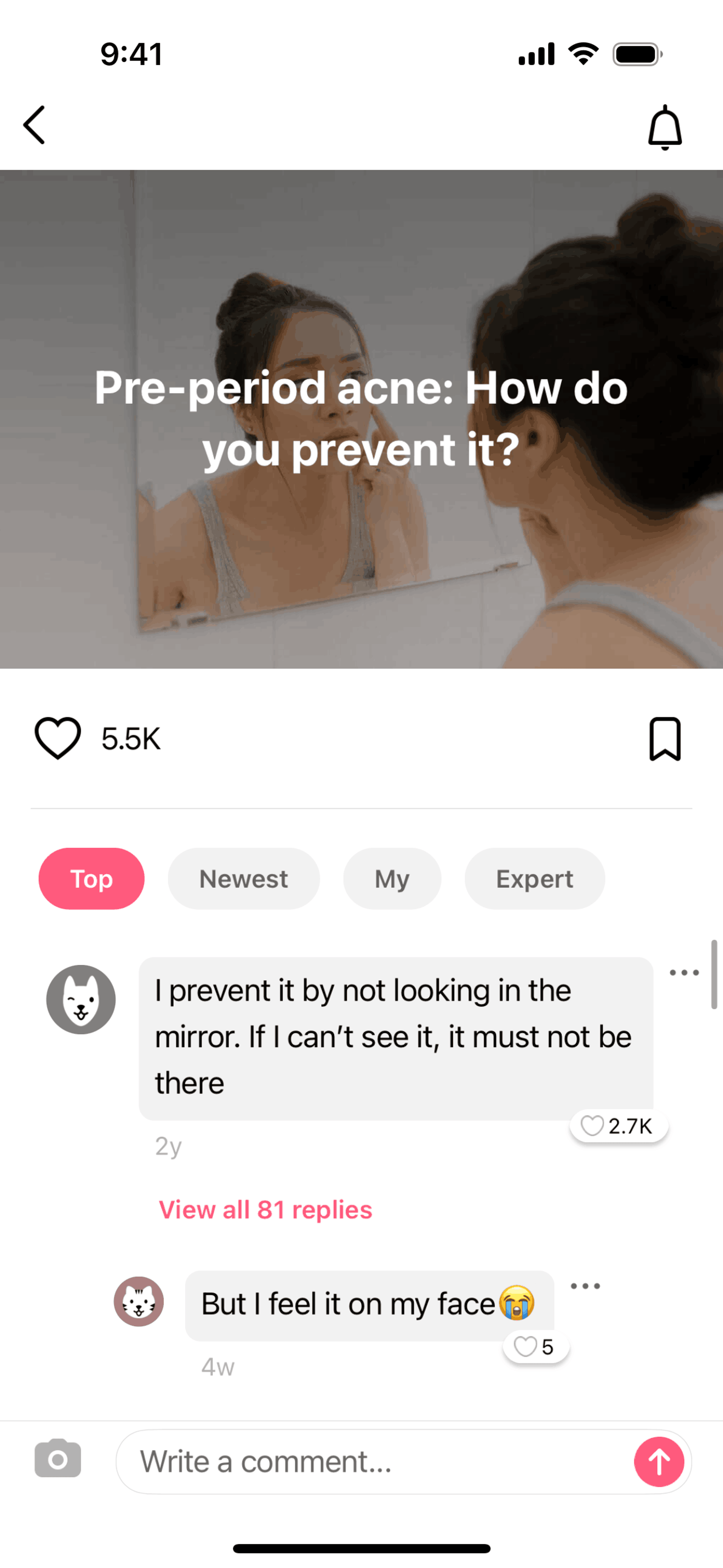 Flo iOS Health & Fitness interface screenshot 22