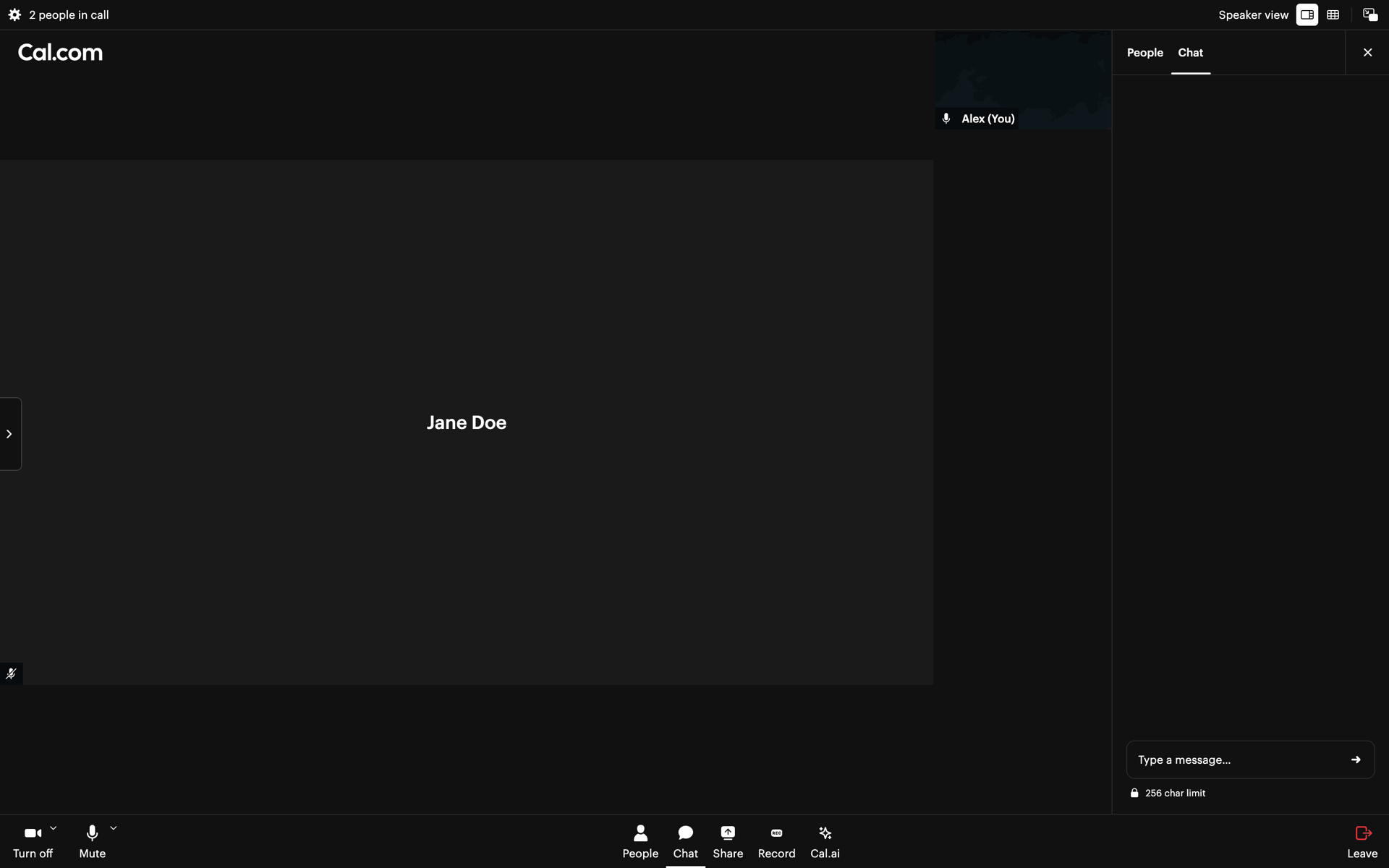 Cal.com Web AI interface screenshot 6