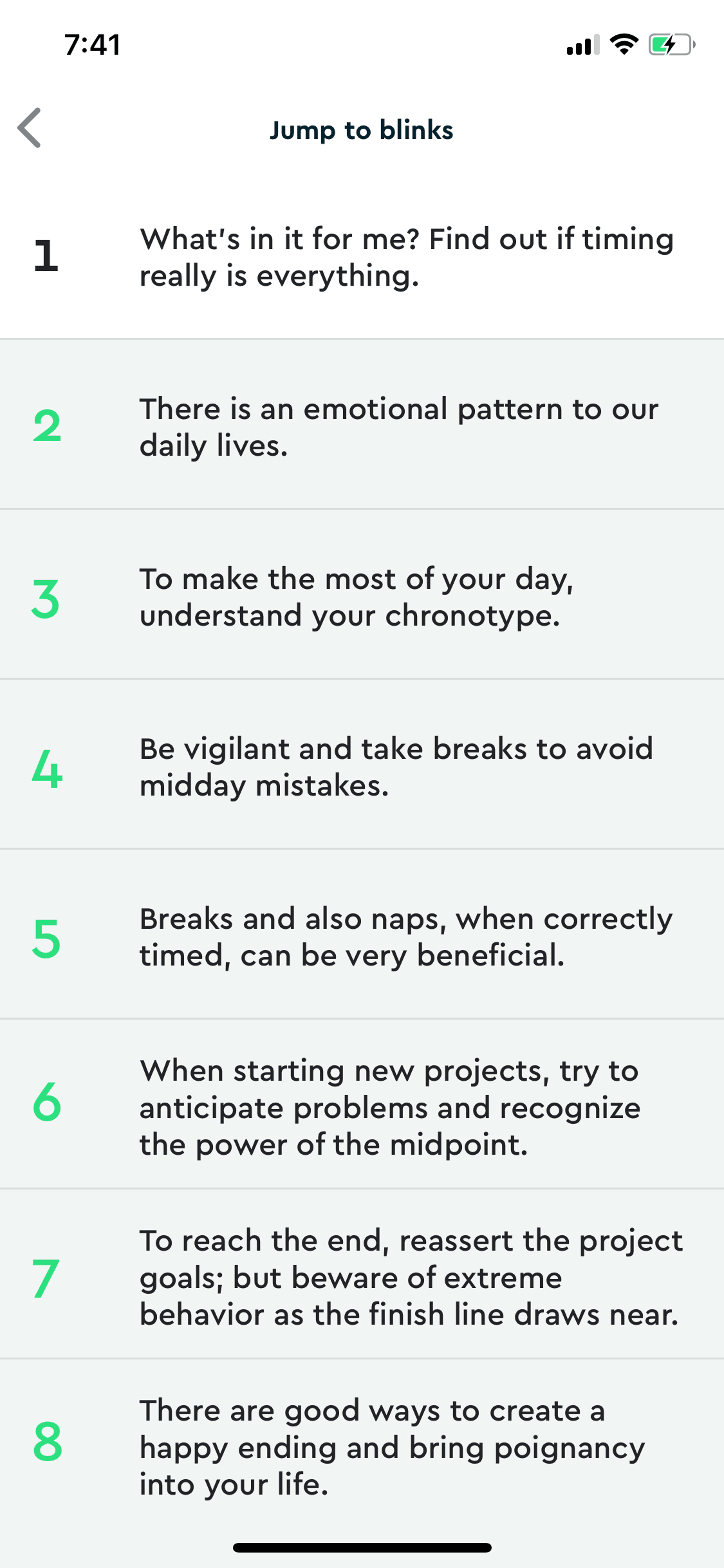 Blinkist iOS Education interface screenshot 23