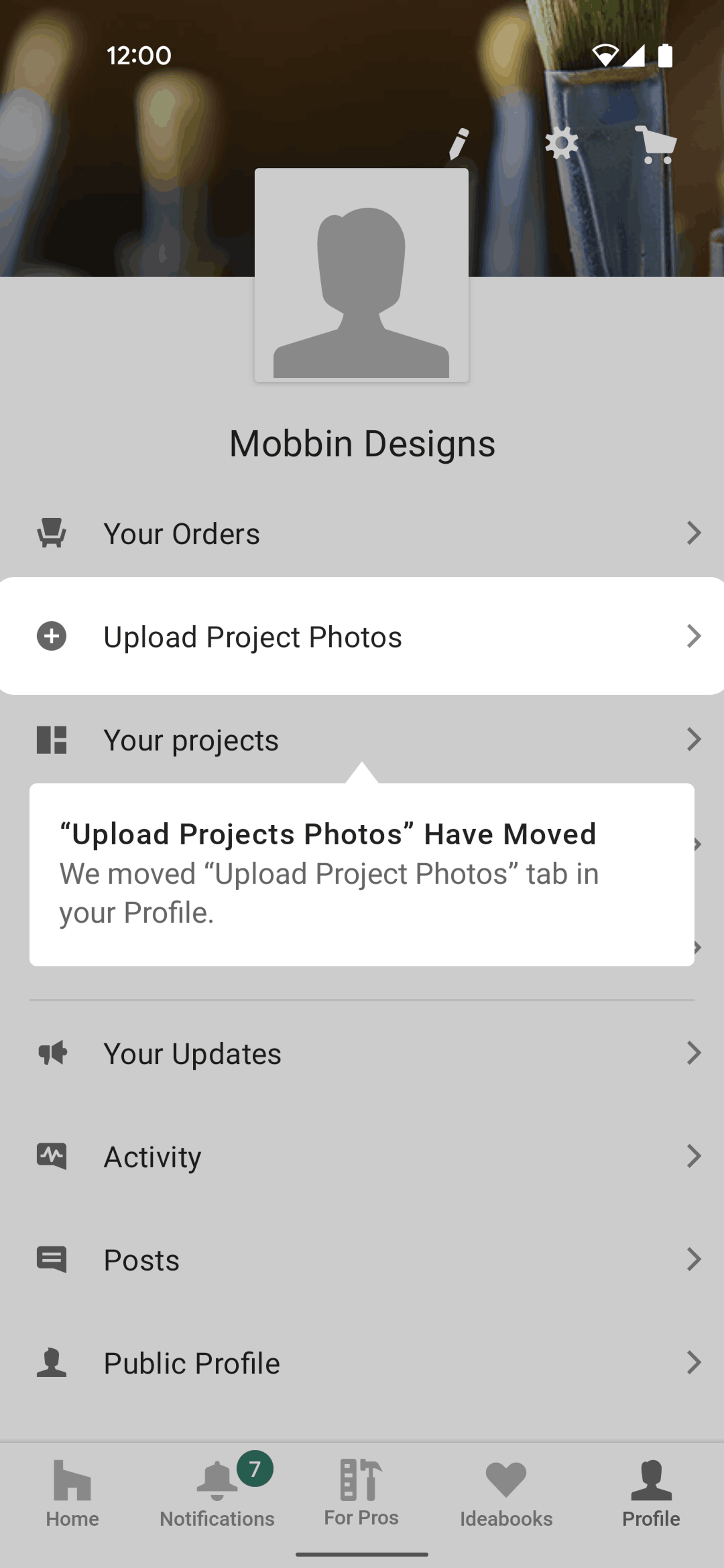 Houzz Android Lifestyle interface screenshot 6
