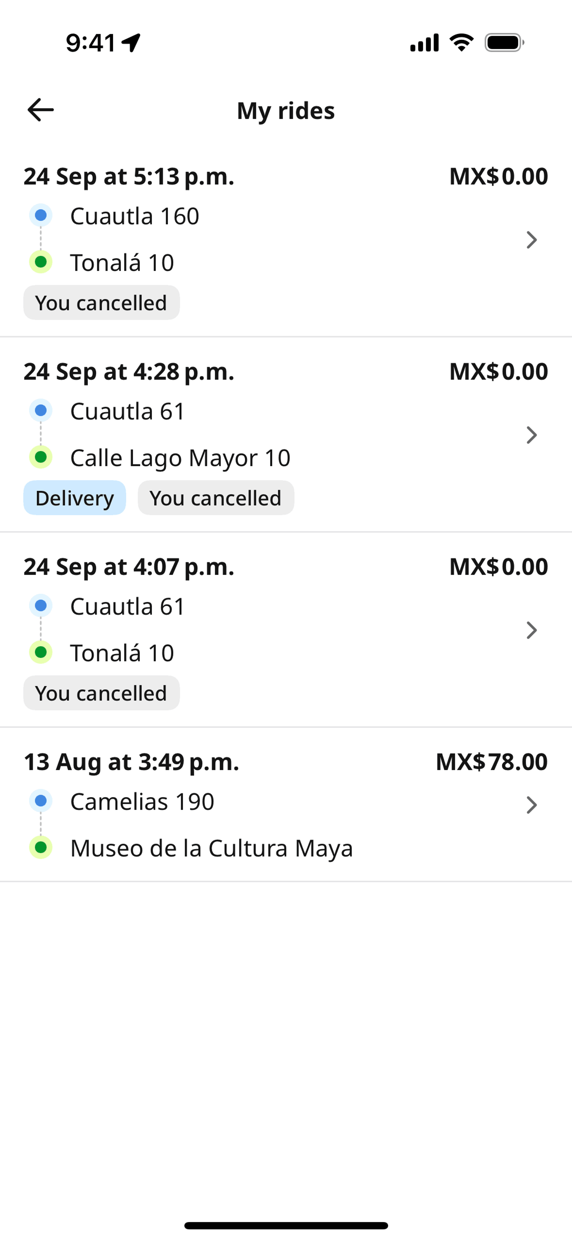 inDrive iOS Travel & Transportation interface screenshot 19
