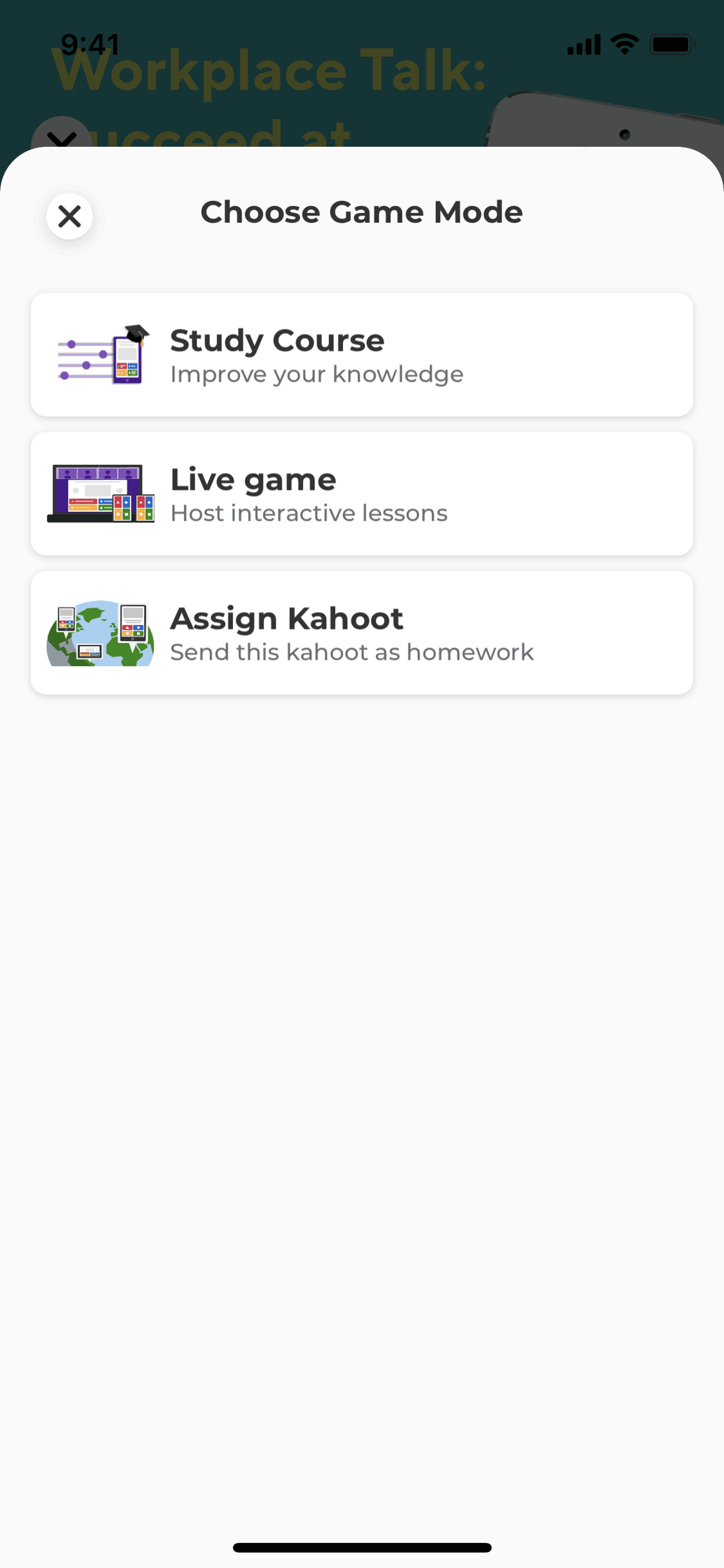 Kahoot! iOS Education interface screenshot 20