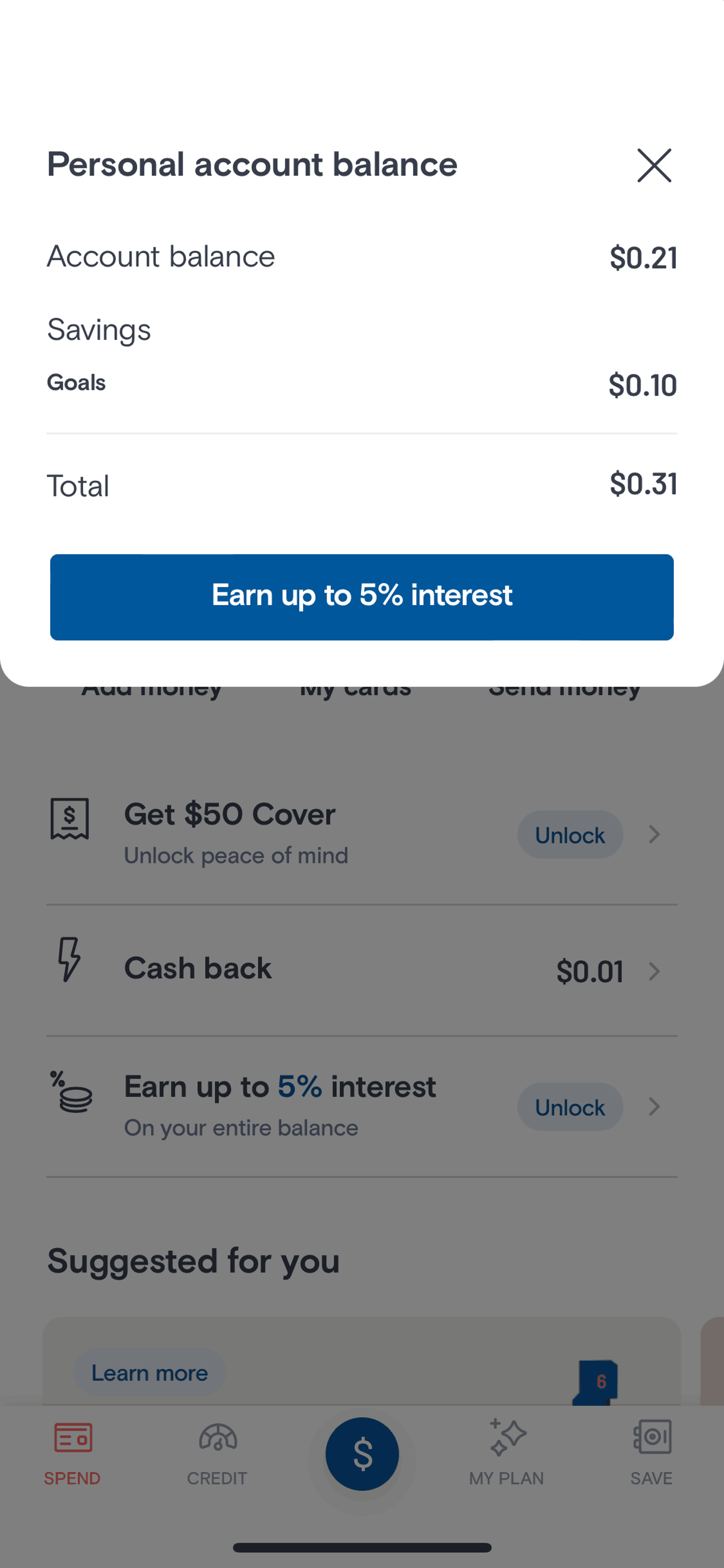 KOHO iOS Finance interface screenshot 10