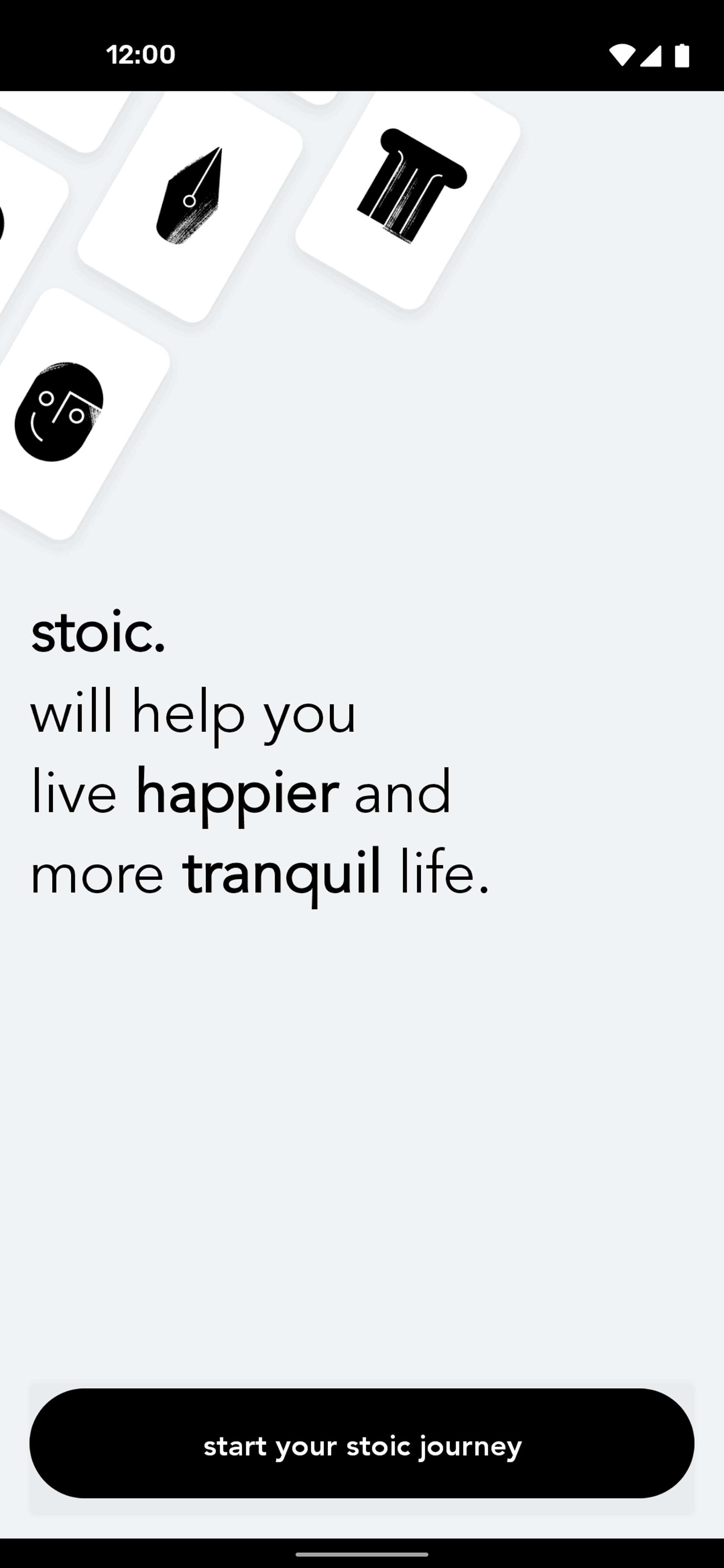 stoic. Android Health & Fitness interface screenshot 2