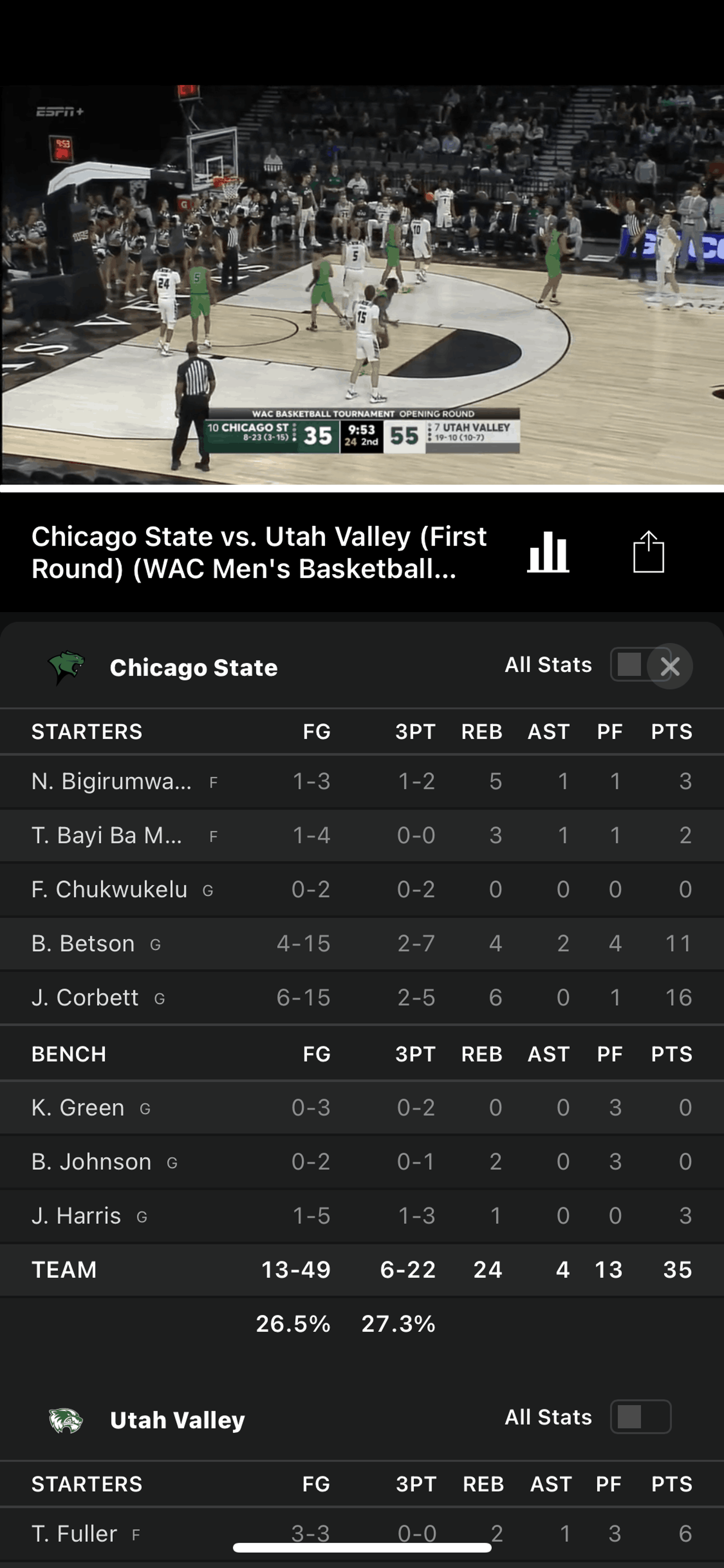 ESPN iOS Sports interface screenshot 16