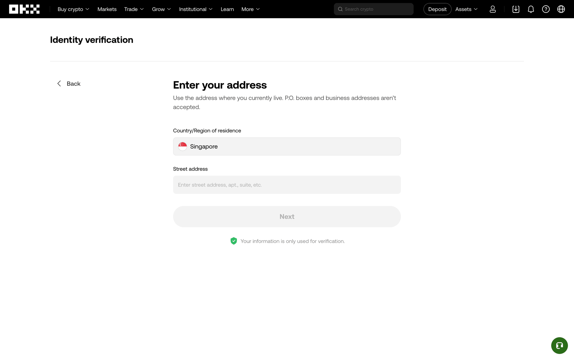 OKX Web Finance interface screenshot 16